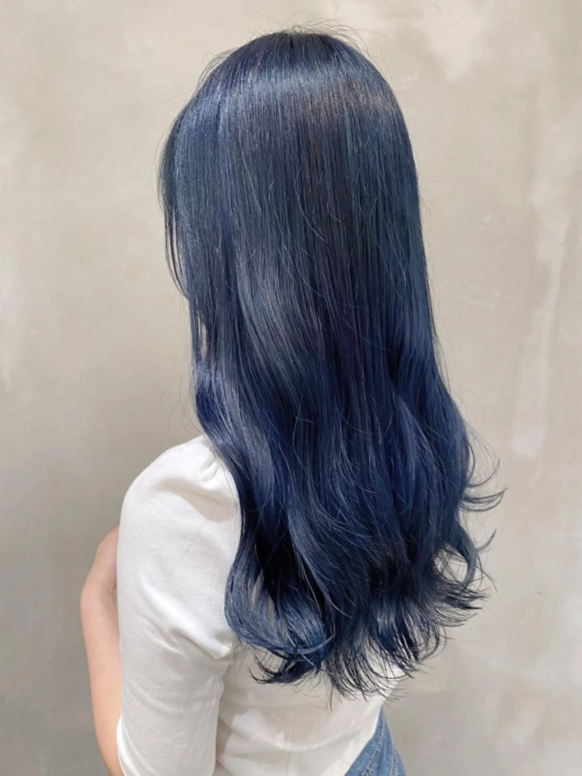 セミロング ヘアアレンジ パーマ カラー ブルーカラー ネイビーカラー カット ヘアカラー トリートメント ITbyALBUM 松戸のヘアスタイル