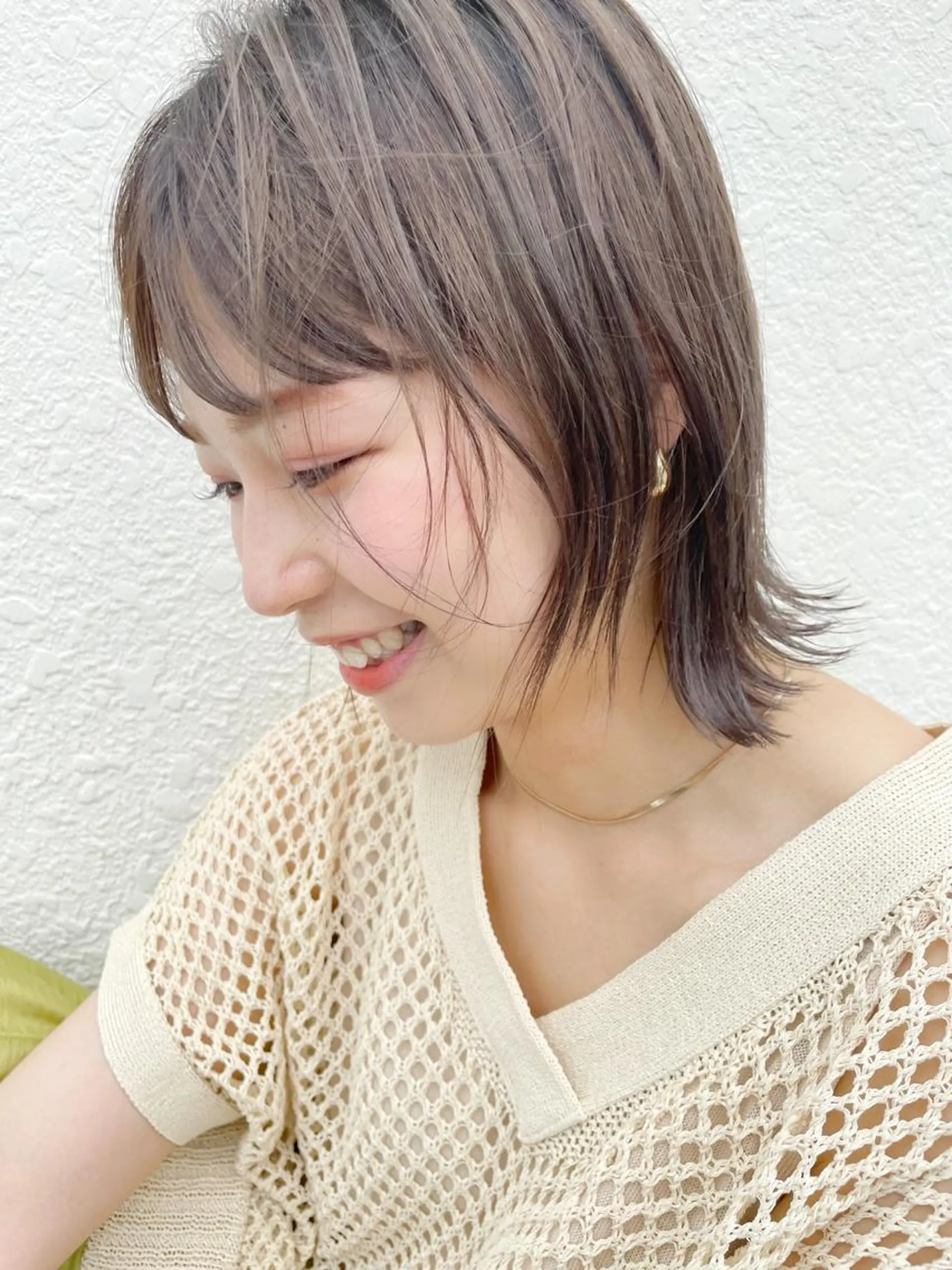 ミディアム 透明感カラー🌿 CARICIA三浦のヘアスタイル