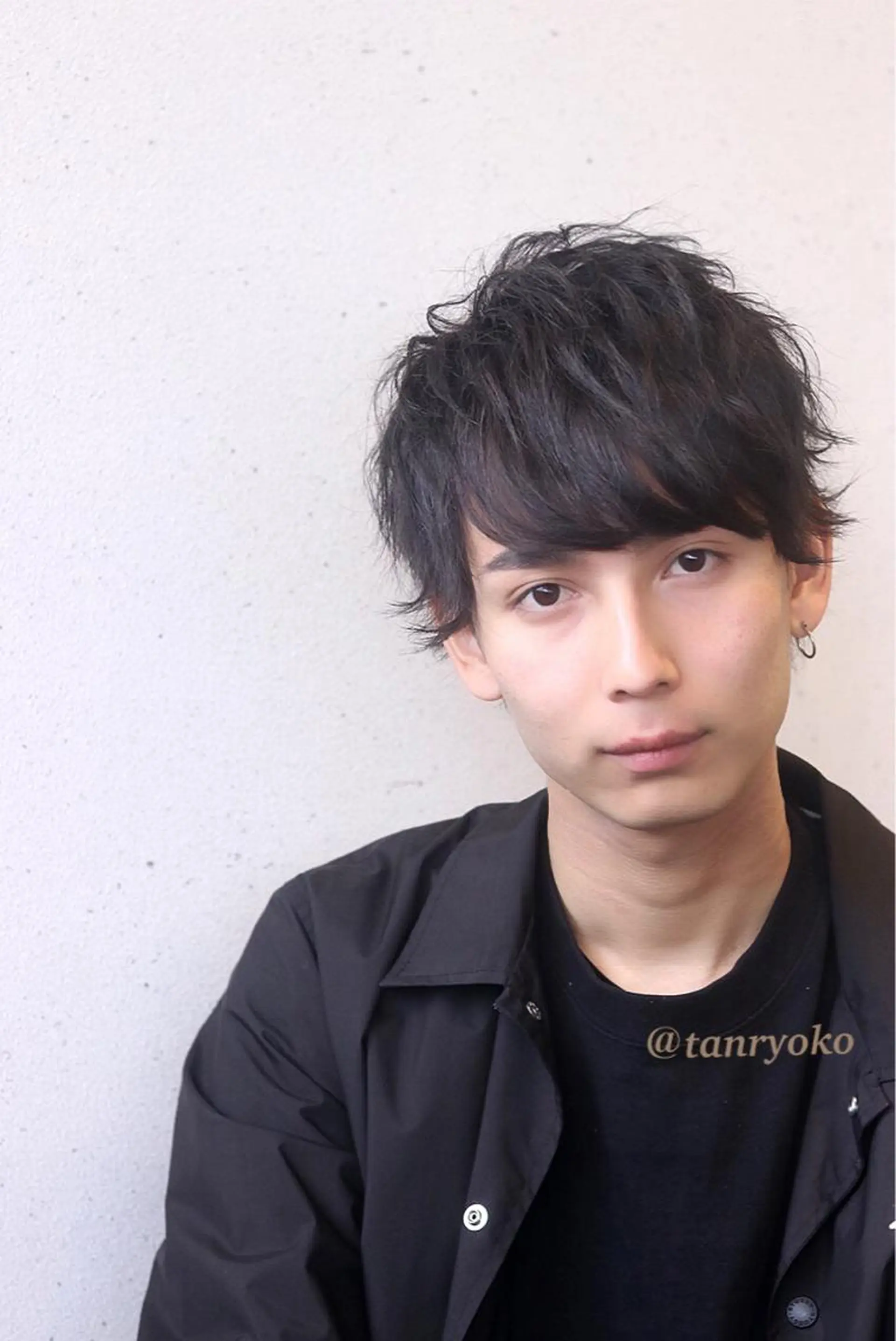 ショート カラー メンズ マッシュ ツーブロック 黒髪 ショートヘア 外ハネヘア 心斎橋🤍韓国.美眉 パリジェンヌ R..のマツエク・マツパデザイン