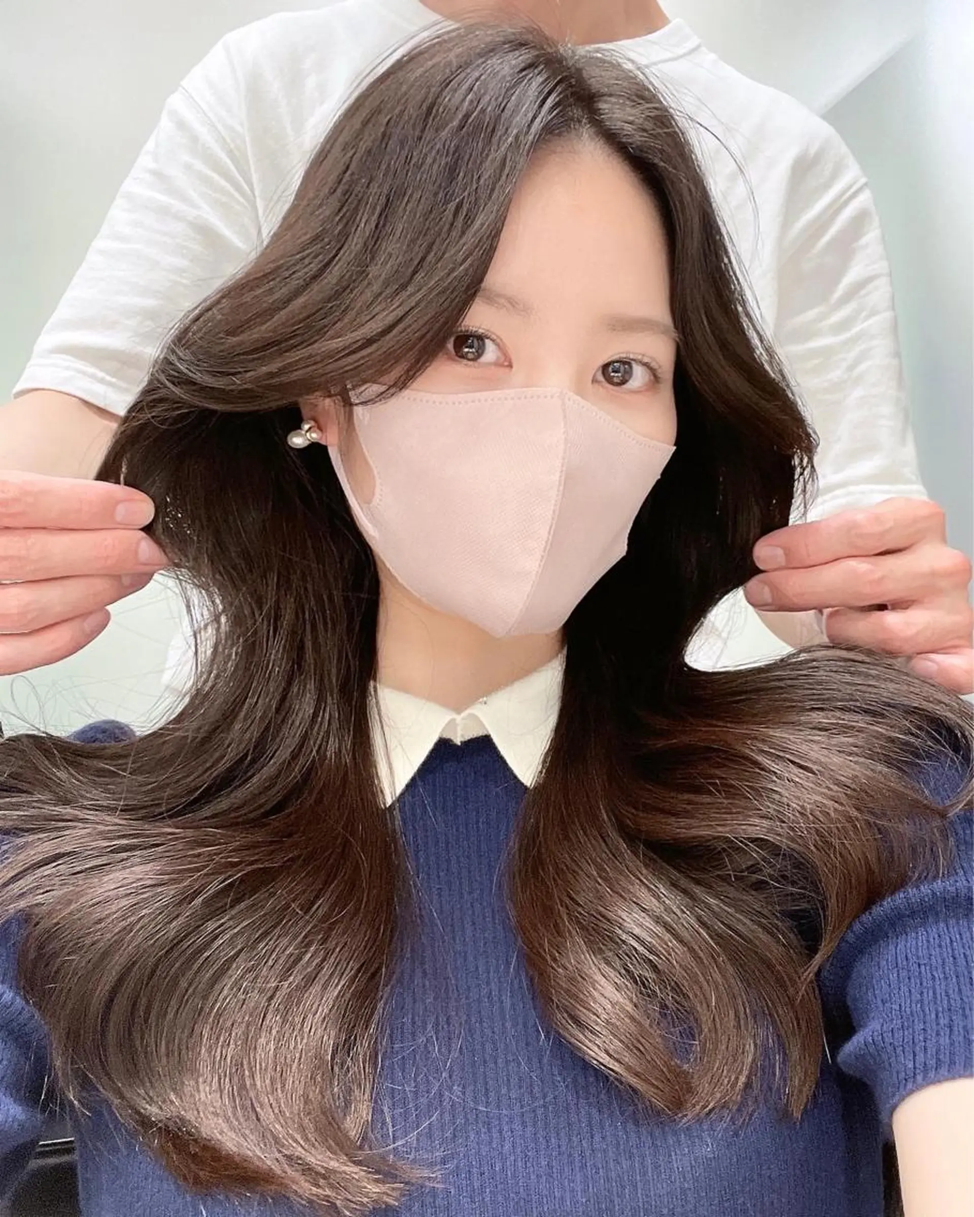 ロング カット ヘアカラー トリートメント 韓国レイヤーカット 髪質改善▫️水野有真のヘアスタイル