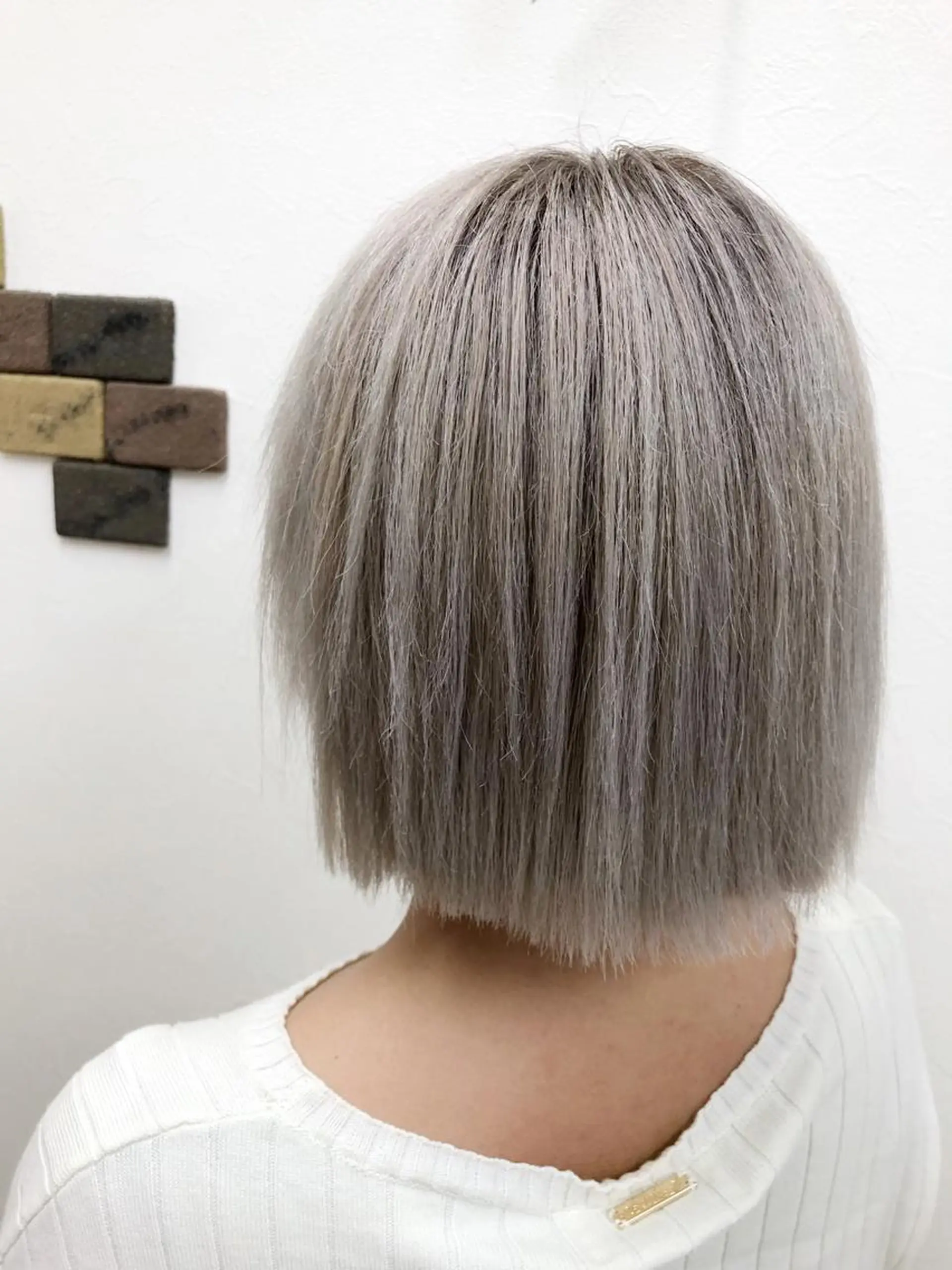 ショート カラー アッシュ アッシュグレー KEISUKE/カラ ー🐶シールエクステのヘアスタイル