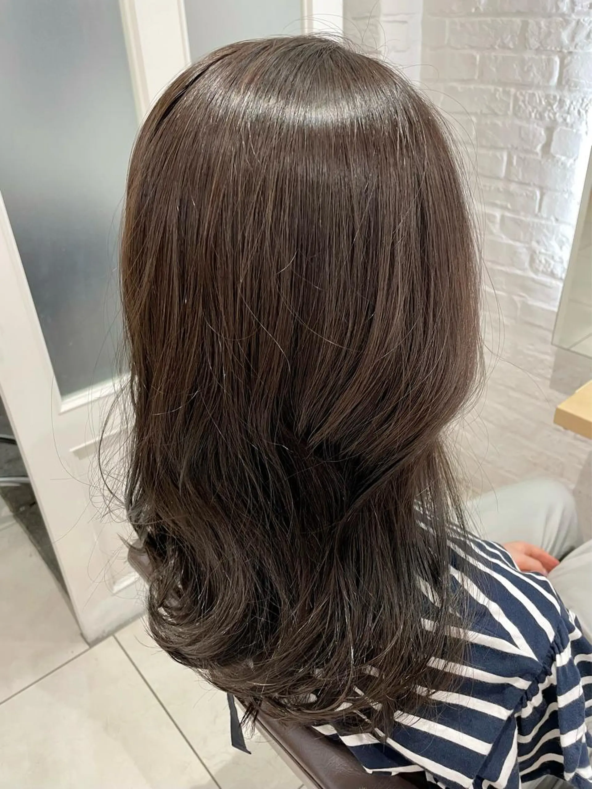 ロング ヘアカラー トリートメント nuu 栄所属・🧸SAKI🎀 韓国レイヤーのヘアスタイル