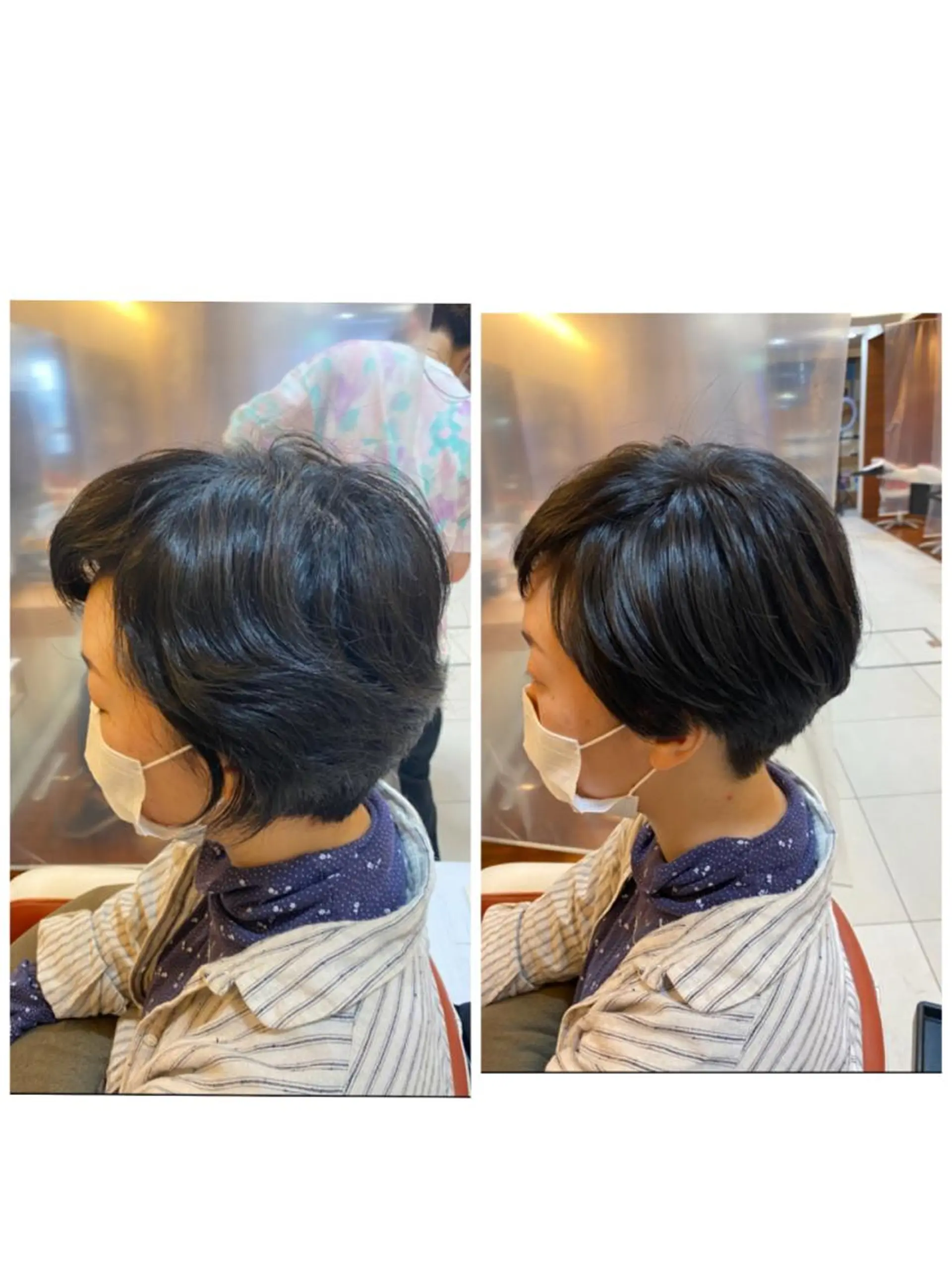 ショート パーマ ショートヘア 塩谷黎✨ブリーチ無W カラーメンズパーマ✨のヘアスタイル
