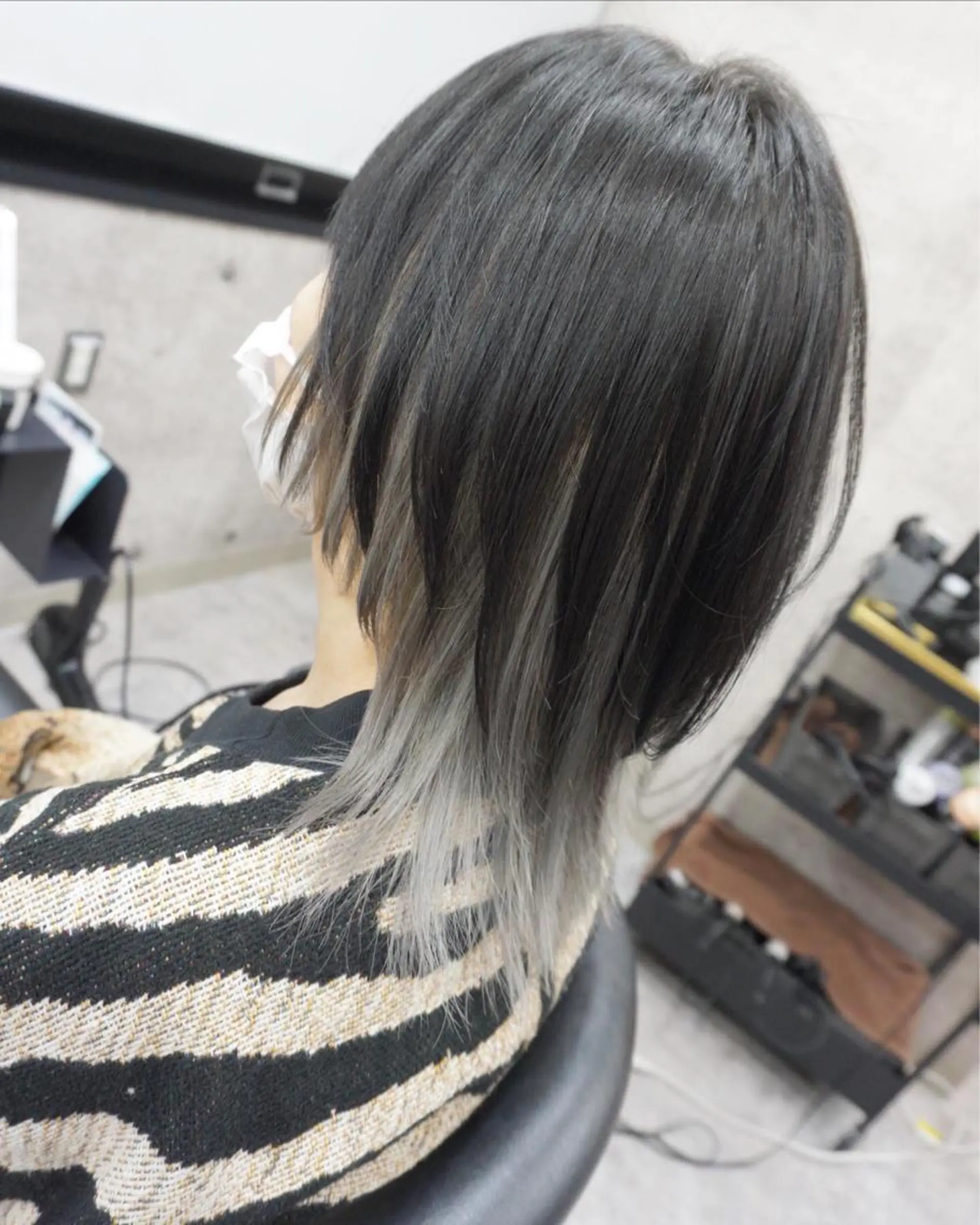 ミディアム ウルフカット カット ヘアカラー トリートメント hair teria ryu 大塚のヘアスタイル