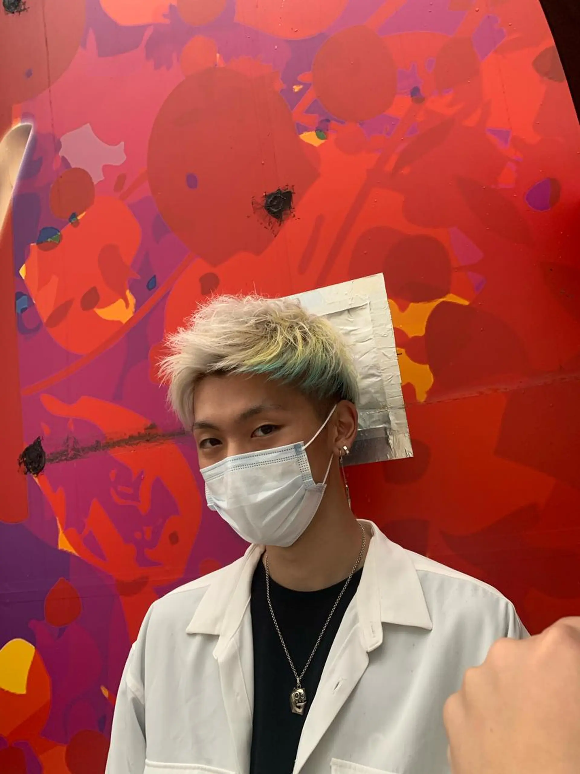 ショート カラー メンズ ショートヘア IwAsh中山所属・✂︎中山ブリーチ・ パーマ✂︎露木智也のヘアスタイル