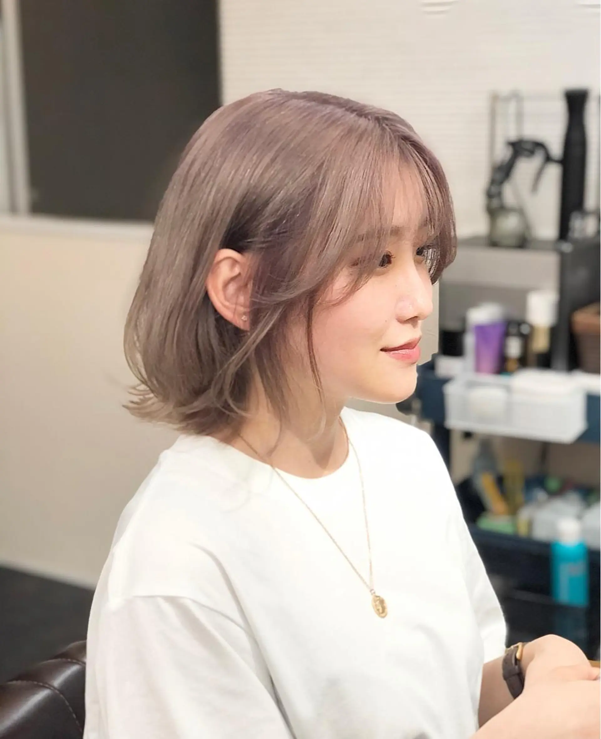 ミディアム カラー 透明感カラー ハイトーンカラー ヘアカラー トリートメント wavi hair所属・後藤 ユウキ/髪質改善🫧のヘアスタイル