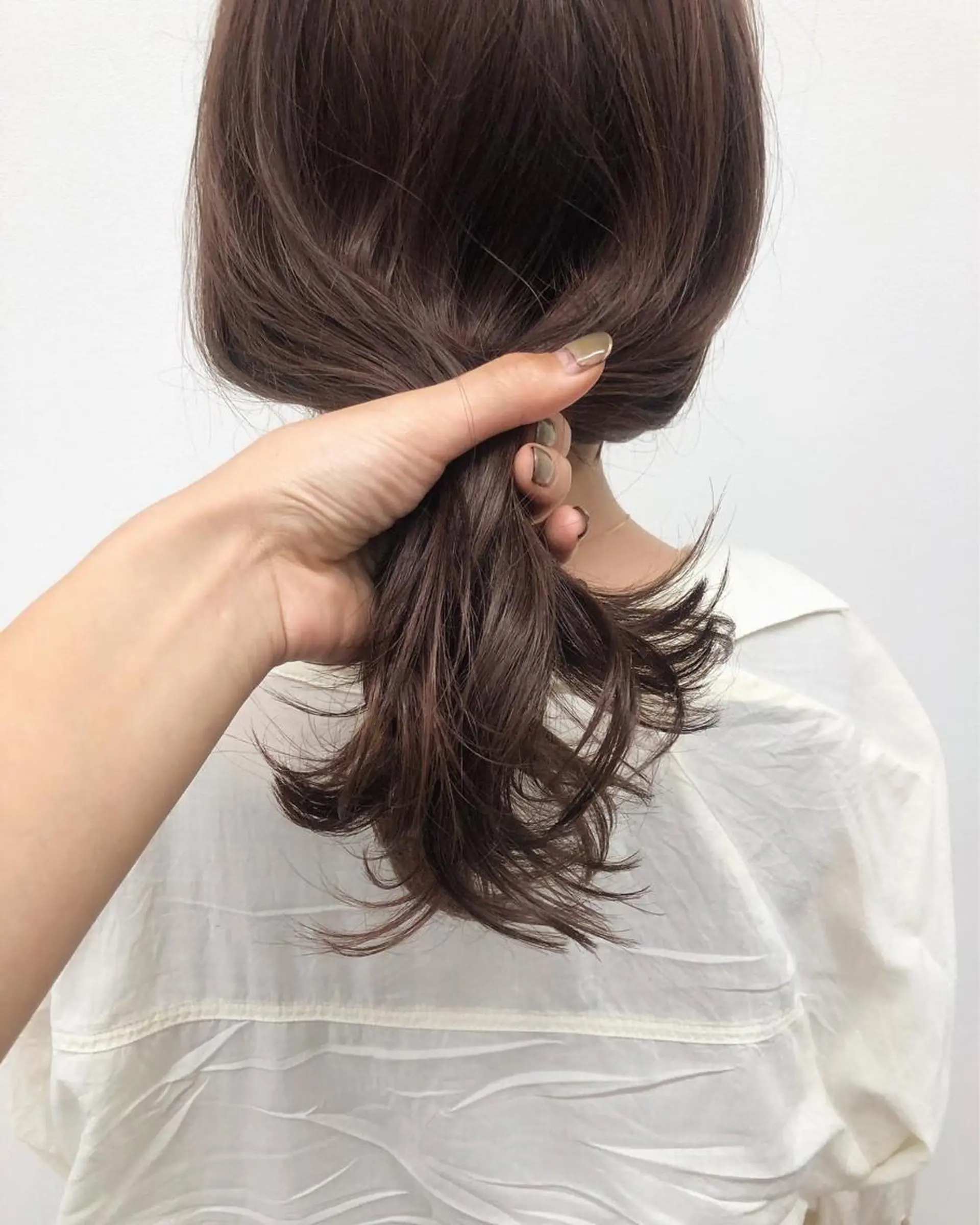 セミロング カラー ヘアアレンジ ベージュカラー レイヤーカット カット ヘアカラー トリートメント 酸性縮毛矯正🧴韓国 レイヤー/髪質改善のヘアスタイル