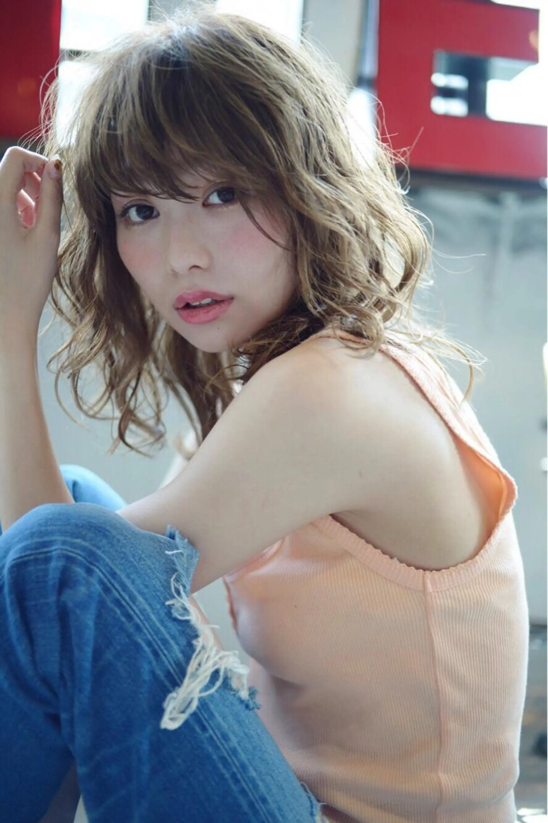 ミディアム カラー パーマ イルミナカラー カット ヘアカラー トリートメント Lien🌿Top Stylist沖田のヘアスタイル