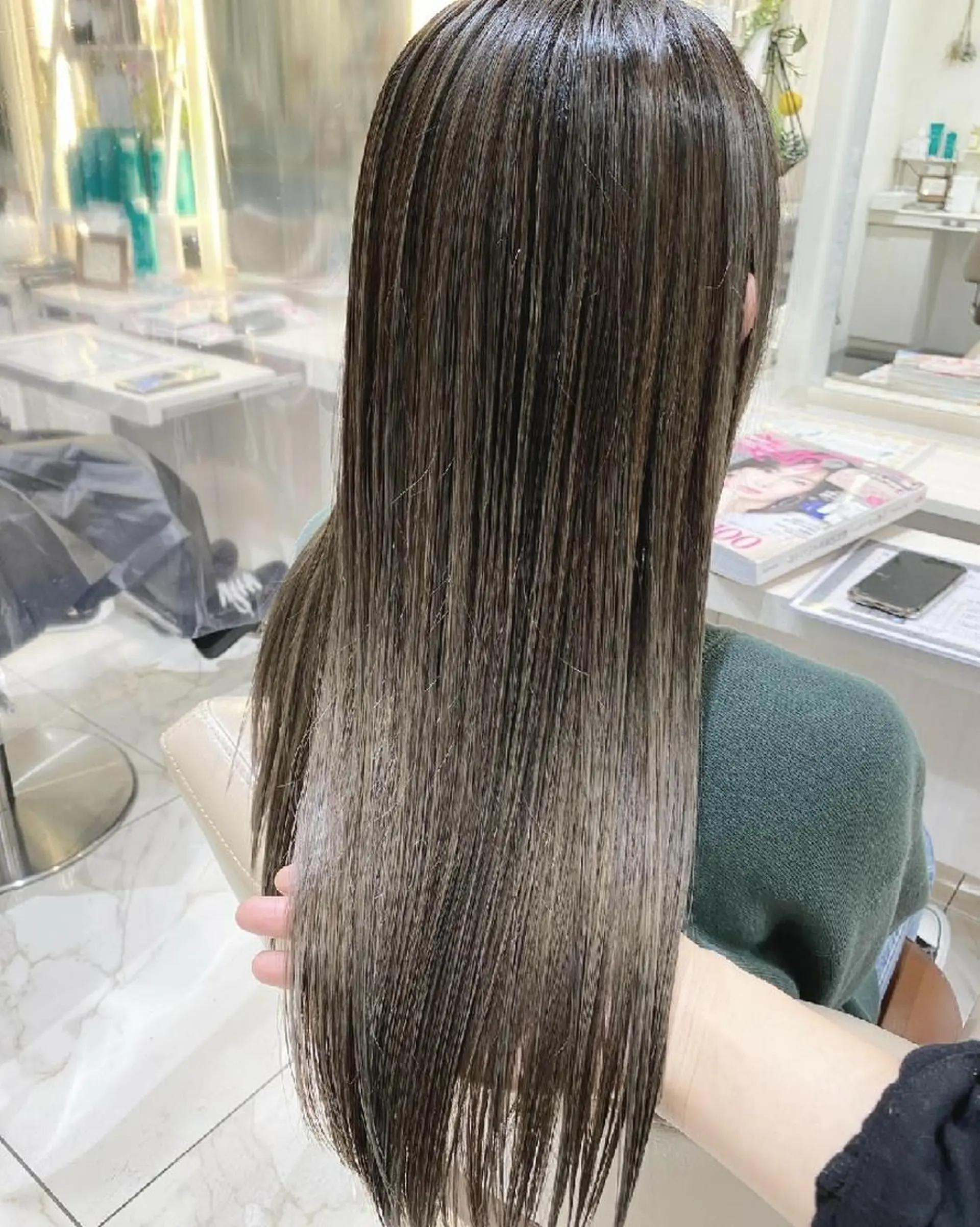 ロング カラー 髪質改善 カット ヘアカラー トリートメント ＡＳＨ 大宮のヘアスタイル