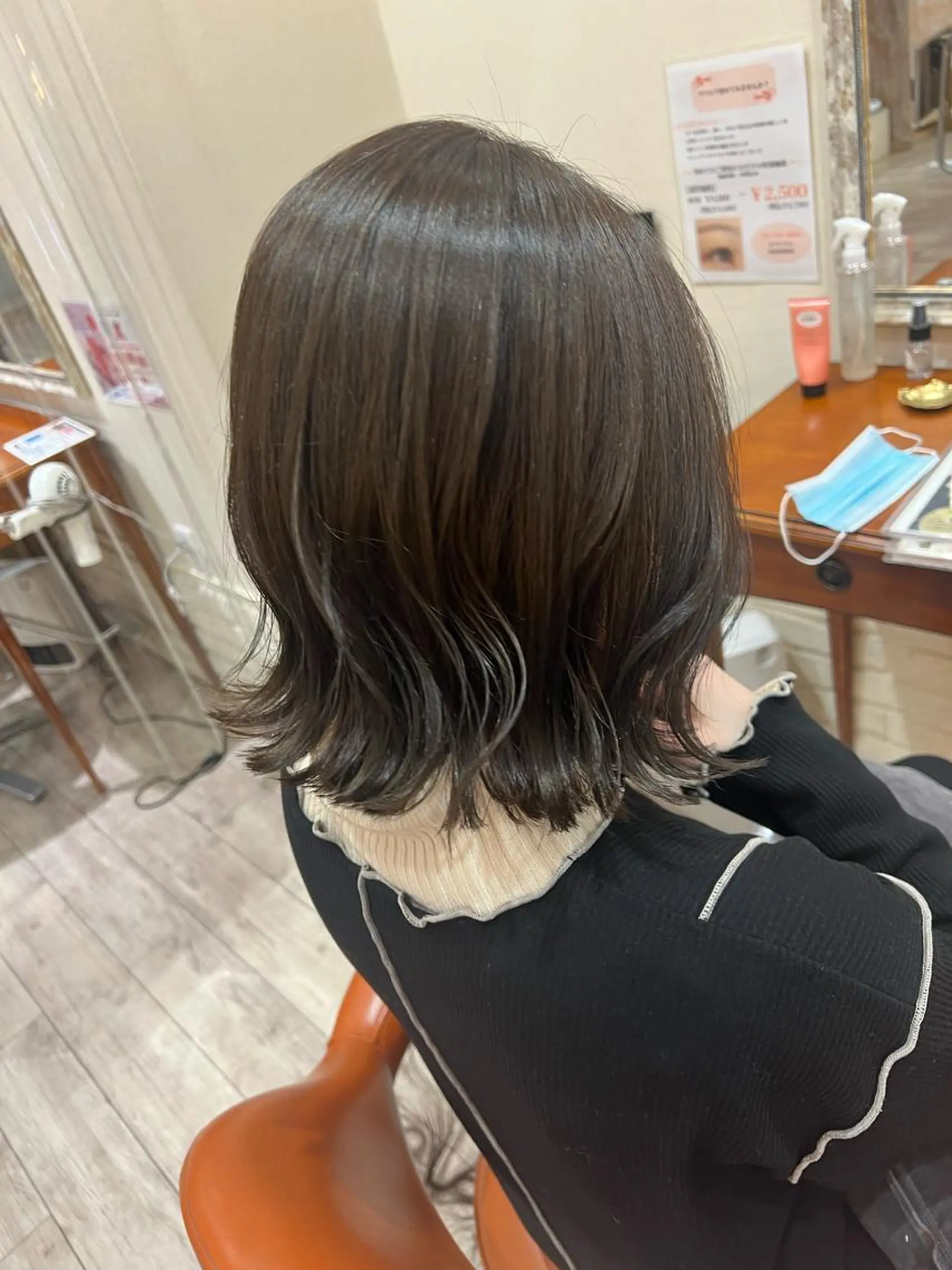 ミディアム 切りっぱなしボブ ボブ 🎴イトウユウ🎴 #話さない美容師のヘアスタイル