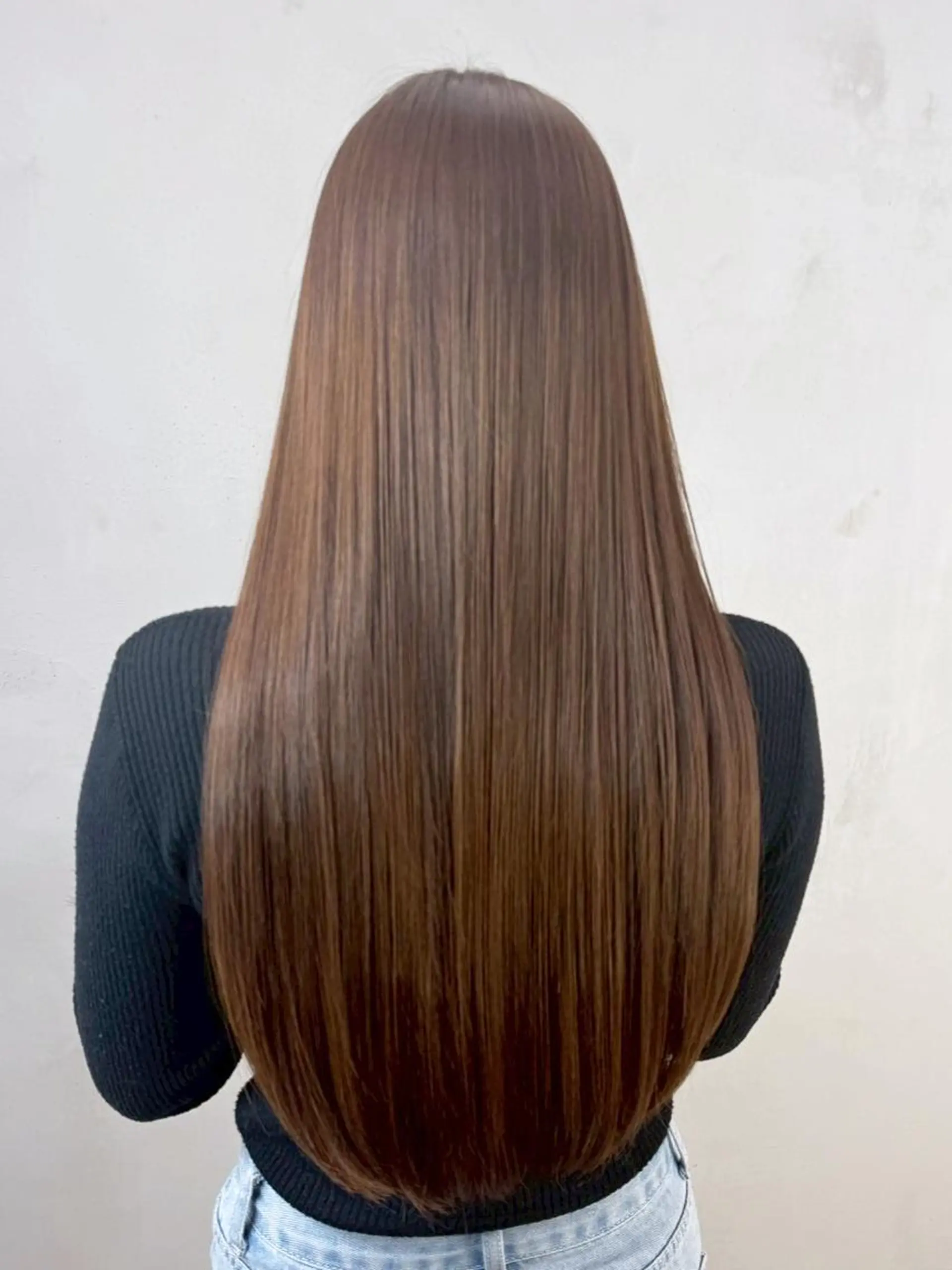 カラー セミロング 韓国風ヘア おくれ毛 カット ヘアカラー トリートメント ITbyALBUM 八王子店のヘアスタイル