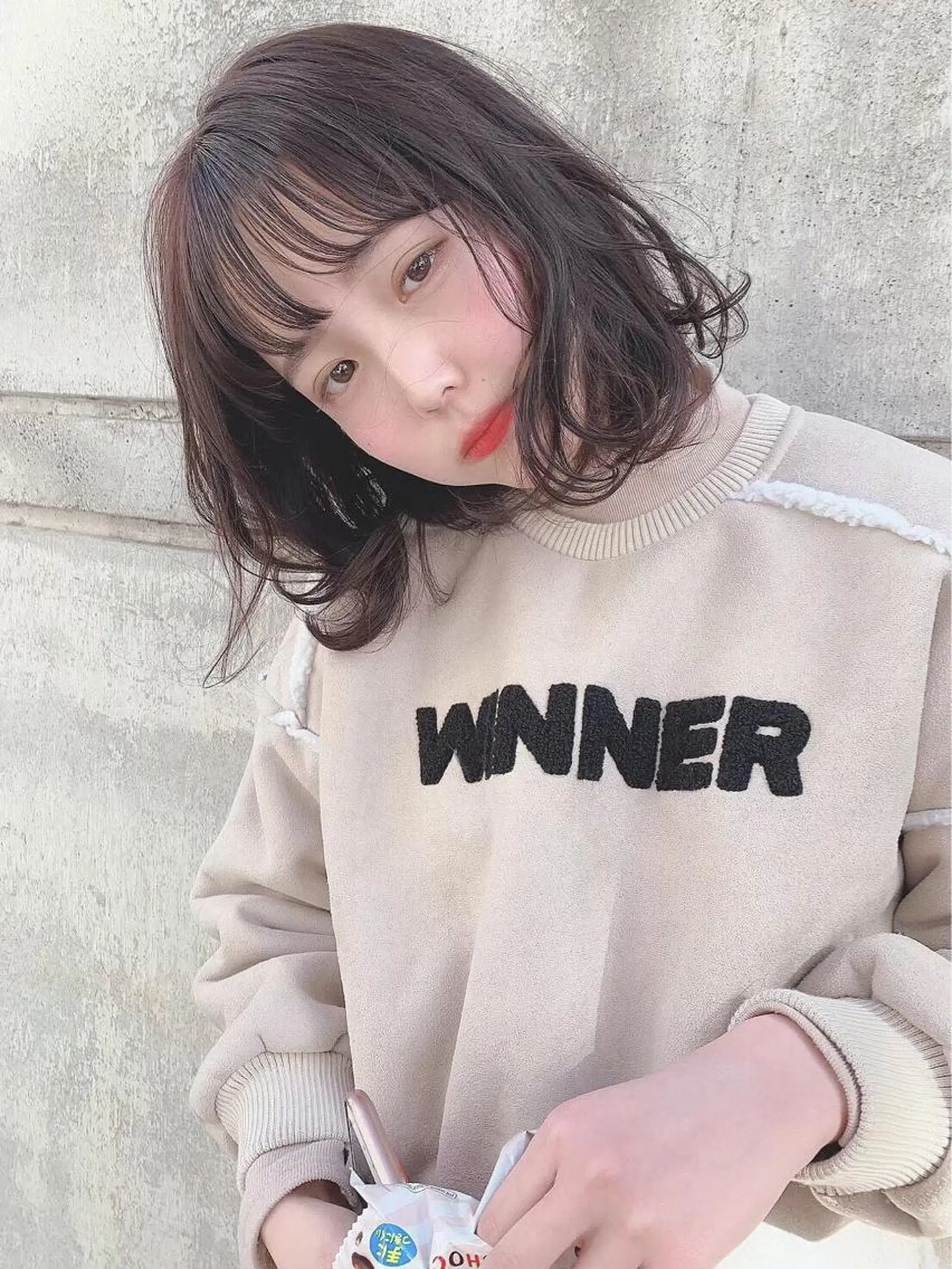 セミロング カラー ケアブリーチ 韓国レイヤーKYONのヘアスタイル