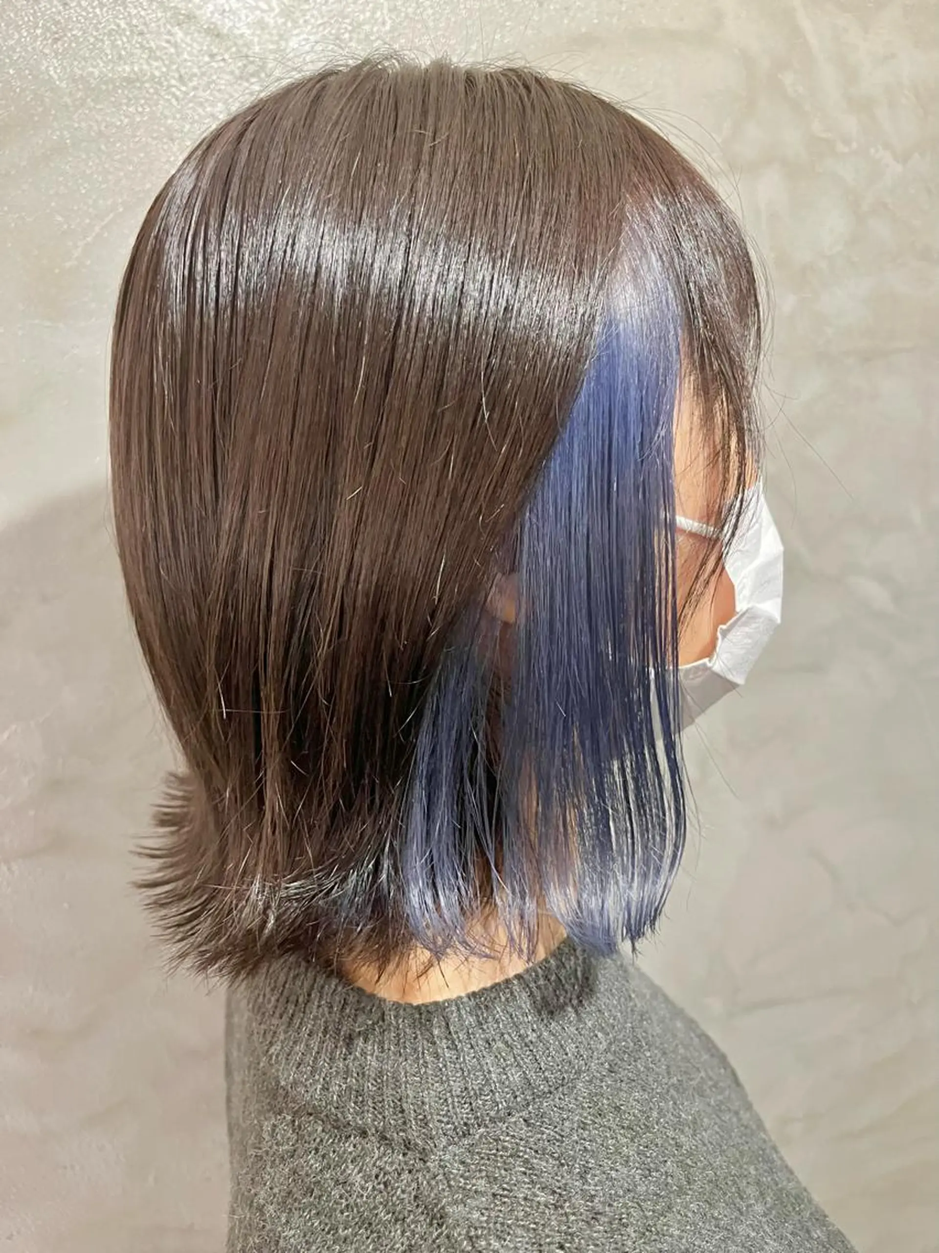 ミディアム カラー ブルーカラー ヘアカラー FUJINO RYOのヘアスタイル