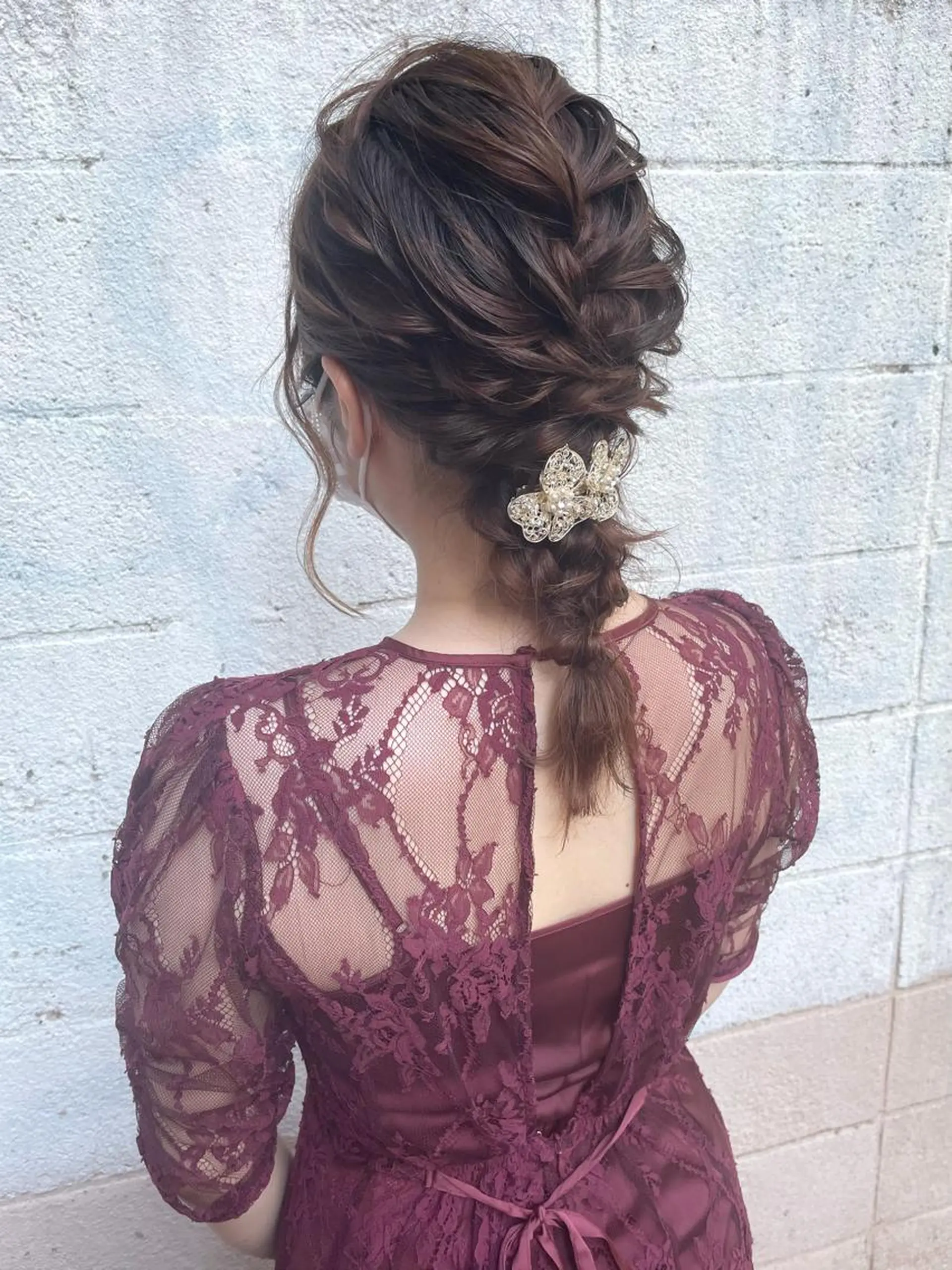 ミディアム ヘアアレンジ ヘアセット ヘアアレンジ にいた　かづしげのヘアスタイル