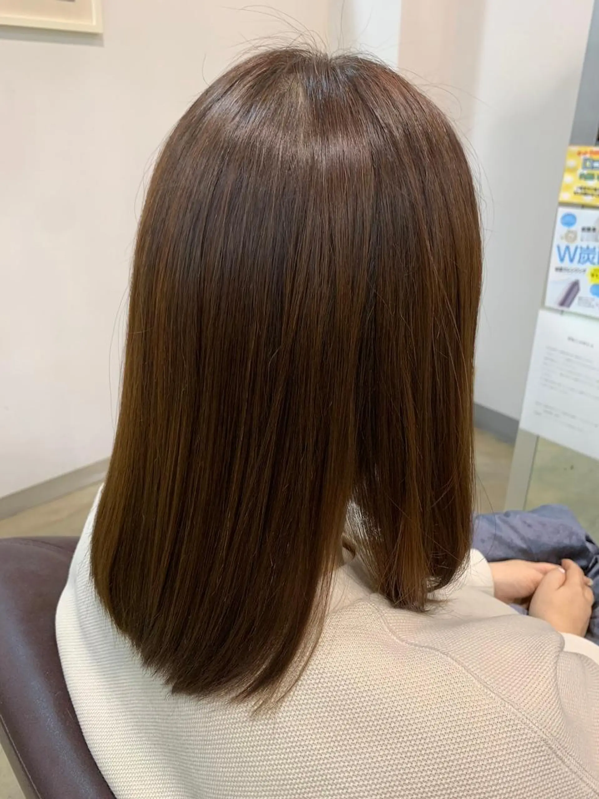 セミロング カット ヘアカラー トリートメント ルクール柏崎店　大倉 日和のヘアスタイル