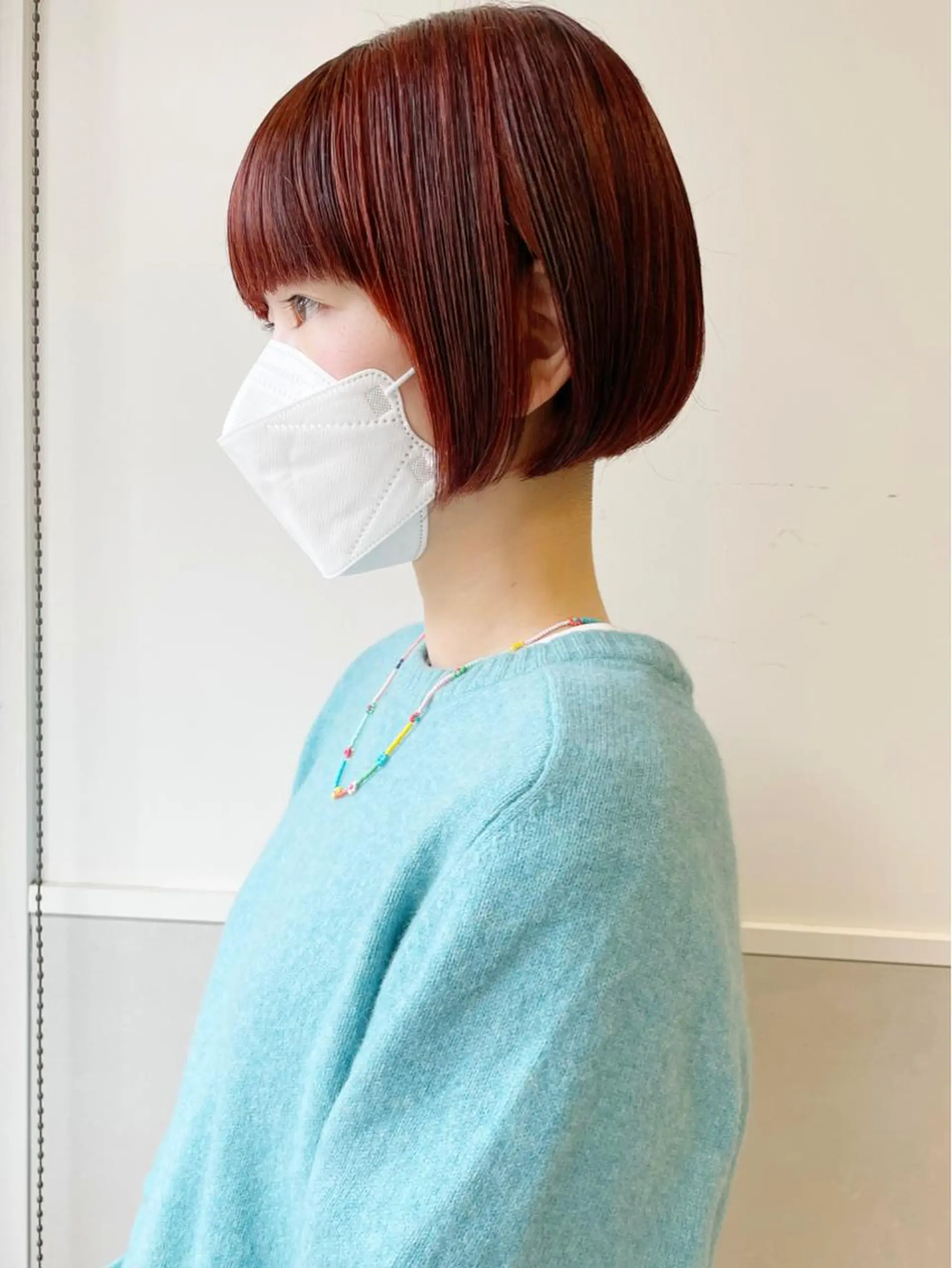 ショート カラー オレンジ ボブ カット ヘアカラー 齋藤 咲のヘアスタイル