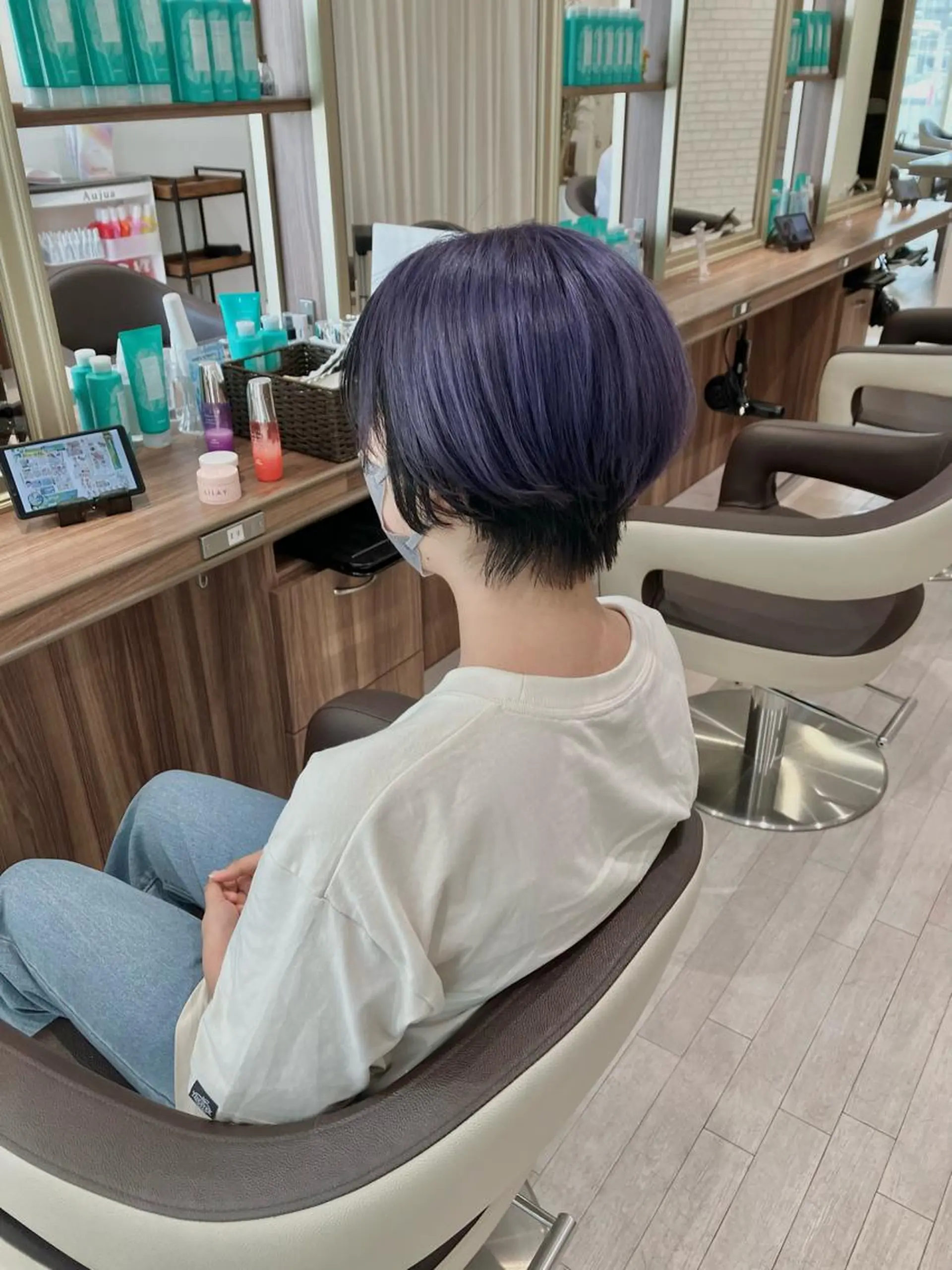 ショート カラー ヘアカラー Re:st所属・Miyavi/カラー ショートボブのヘアスタイル