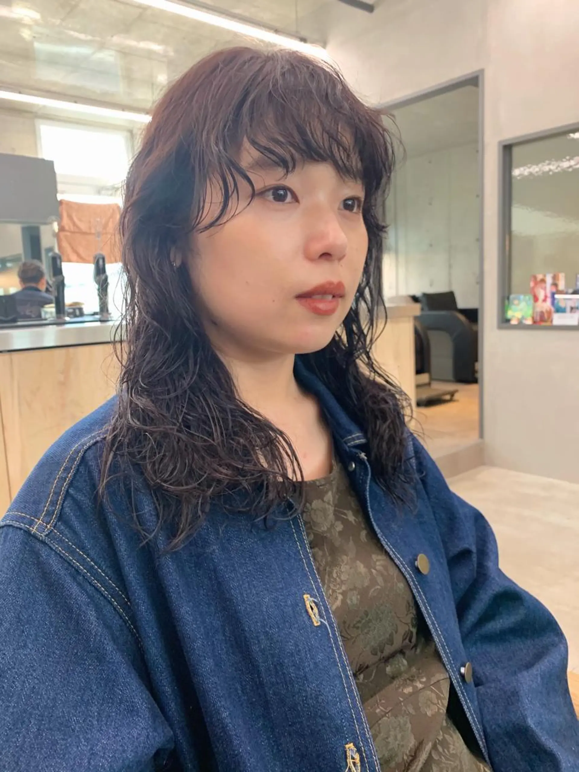 ミディアム カラー パーマ ミディアムパーマ カット 縮毛矯正 sakoda shunkiのヘアスタイル