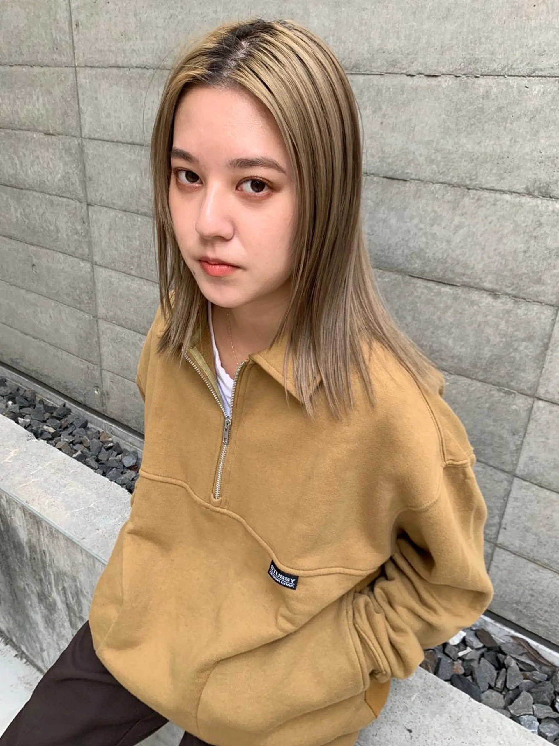 ミディアム カラー カット ヘアカラー トリートメント conne&riri所属・MA YUのヘアスタイル
