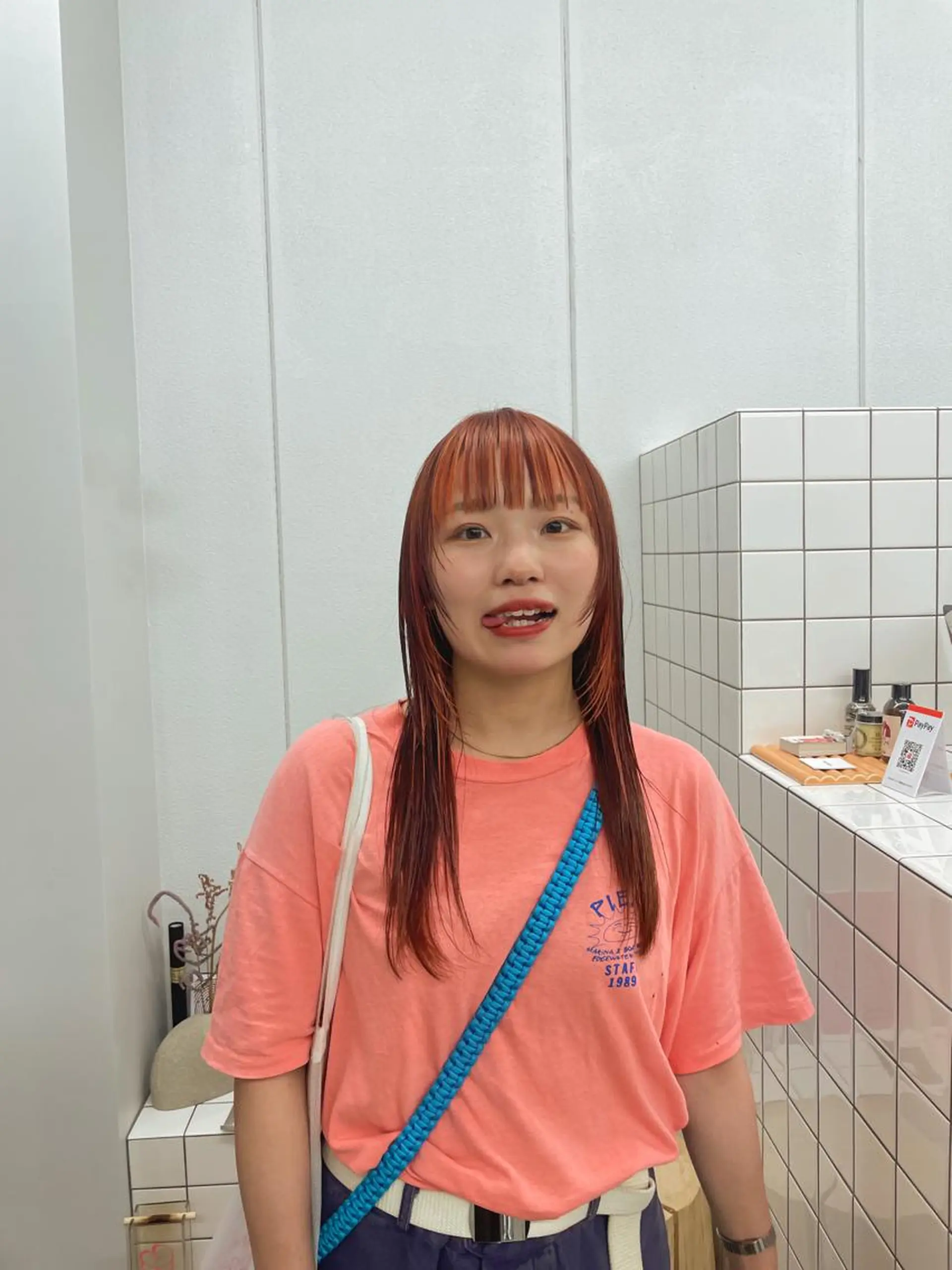 セミロング カラー カット ヘアカラー 関 京磨のヘアスタイル