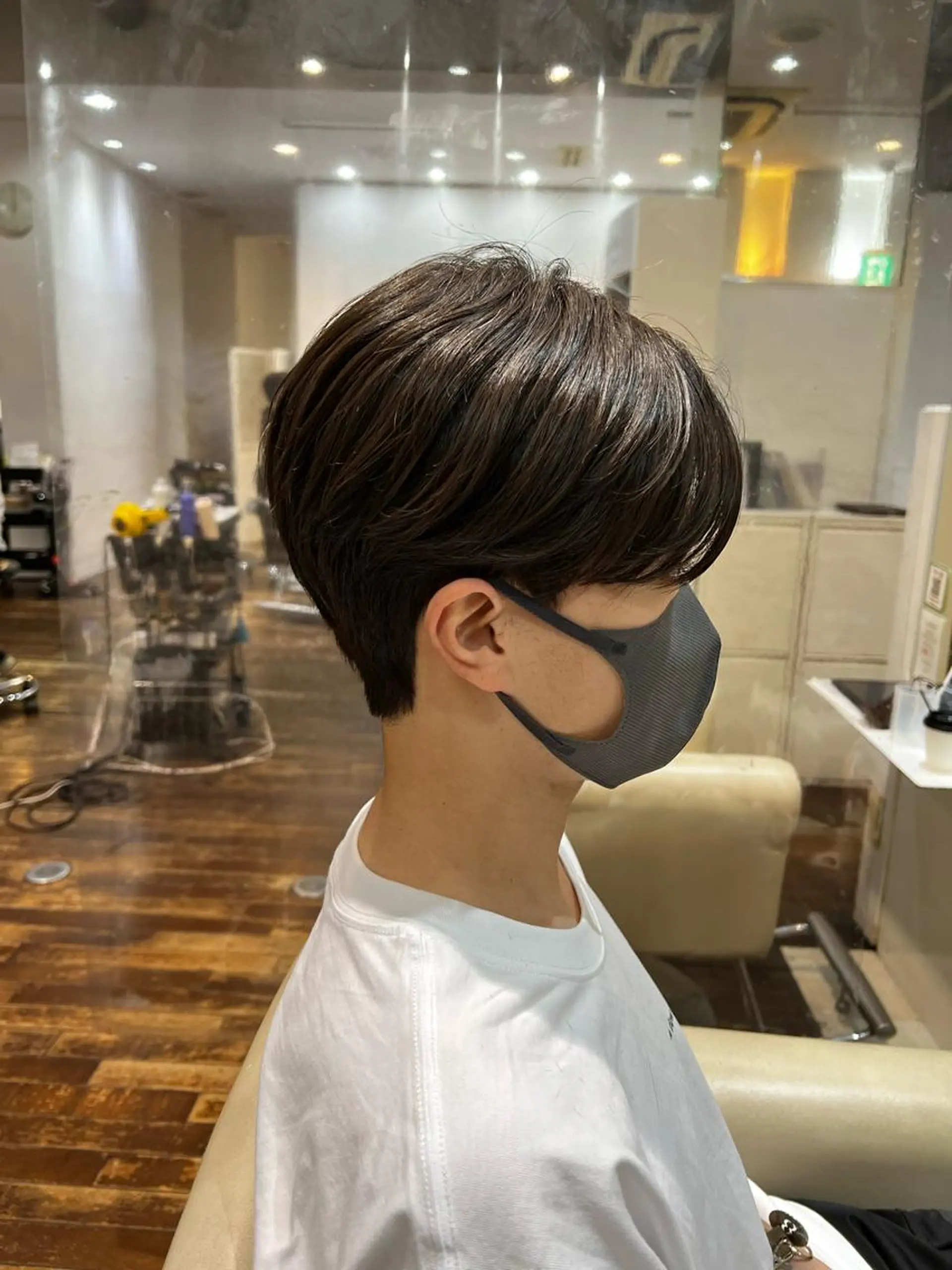 メンズ ダウンパーマ カルマパーマ メンズ韓国風 メンズパーマ 大阪梅田 目片 素楽のヘアスタイル