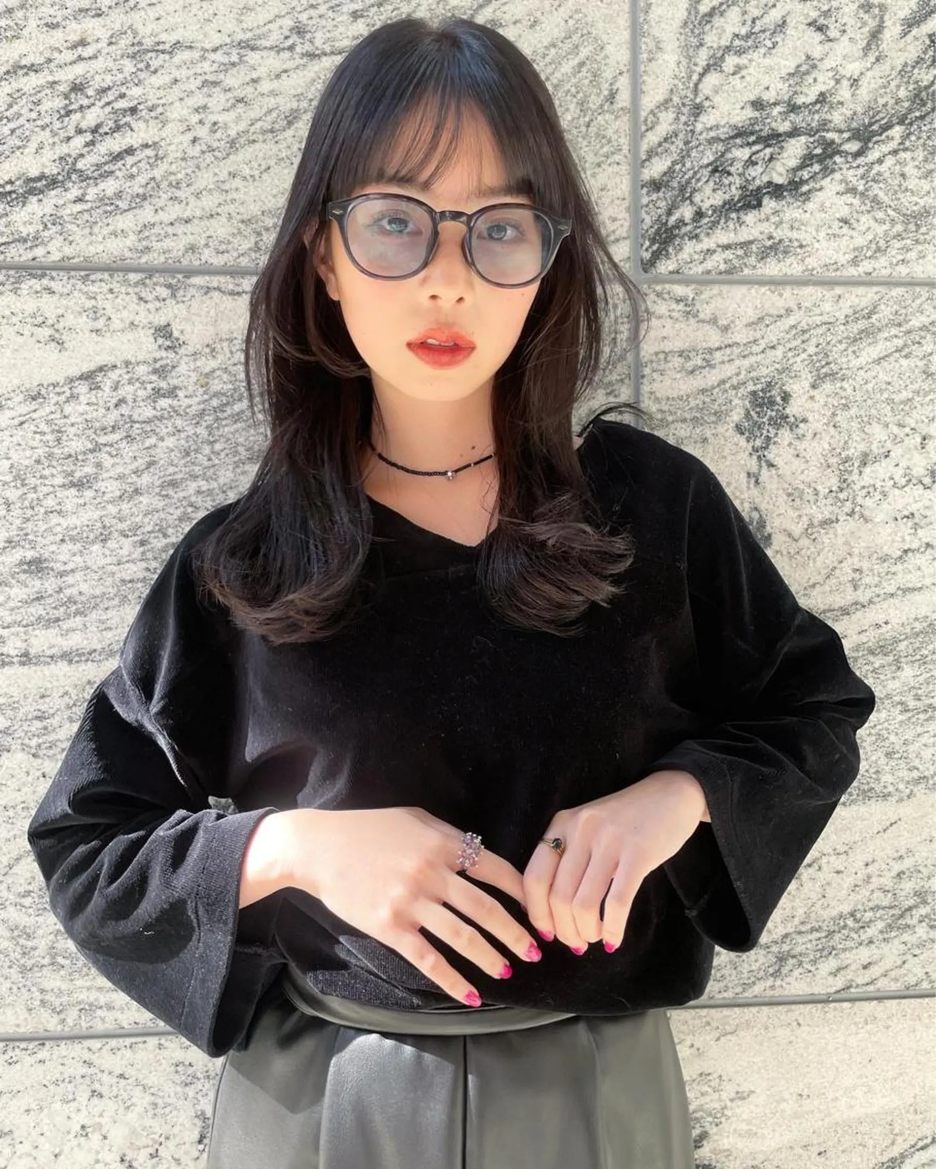 ミディアム カラー カット ヘアカラー suvvy hairsalonのヘアスタイル