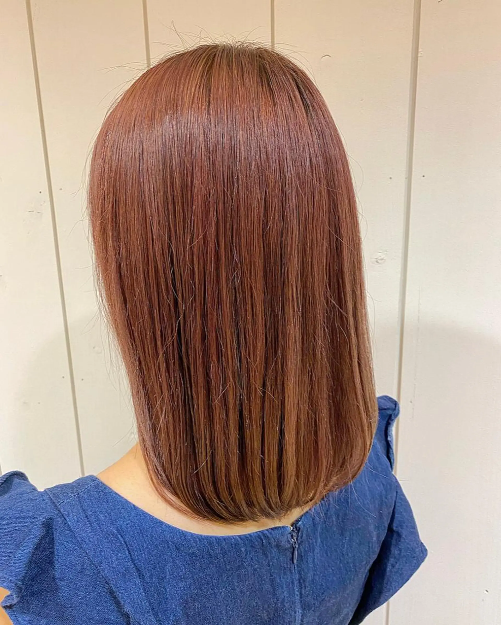 ミディアム ピンクブラウン 🫧顔周りカット 🫧樫村優香のヘアスタイル