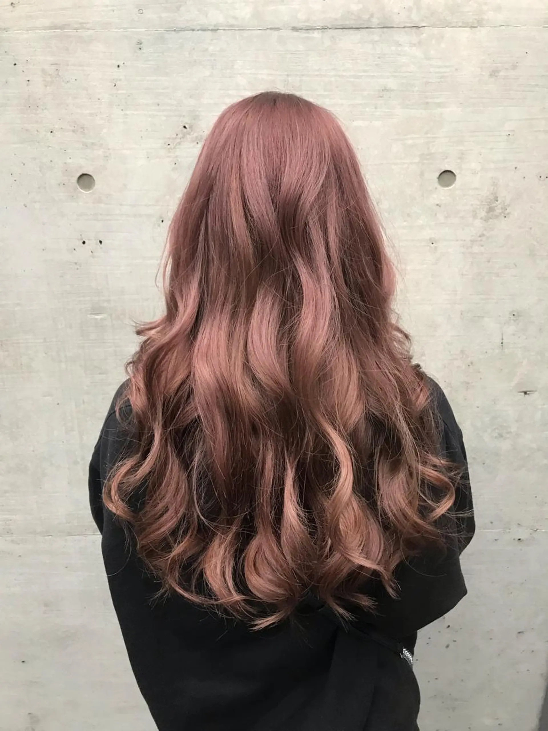 ロング カラー ロングレイヤー アッシュ ピンクカラー ピンクアッシュ レイヤーカット ていねい技術No.1 🌈諏訪 健太のヘアスタイル