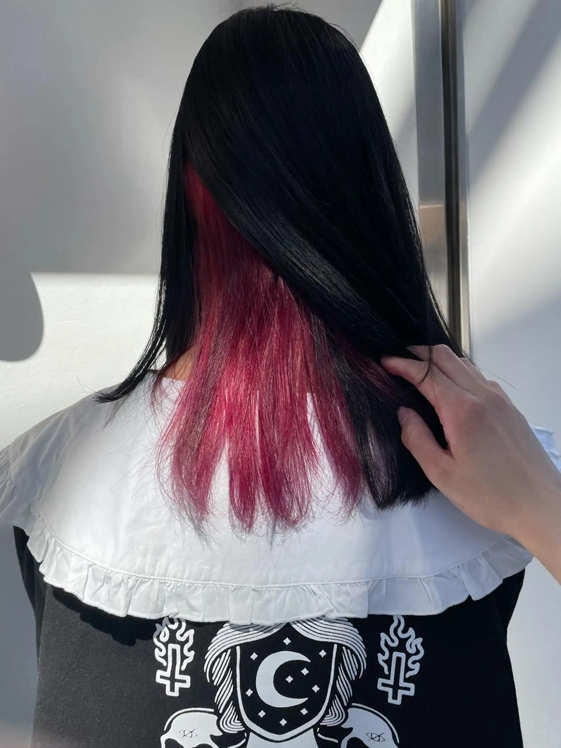 セミロング カラー インナーカラー ピンクカラー ヘアカラー 中目黒🌼 🌼ハナのヘアスタイル