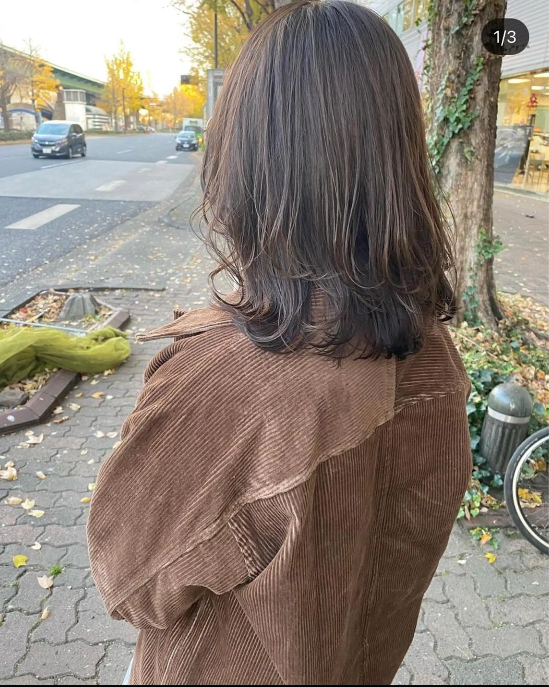 ミディアム アッシュ スパイキーショート パーマ　具志堅　太志のヘアスタイル