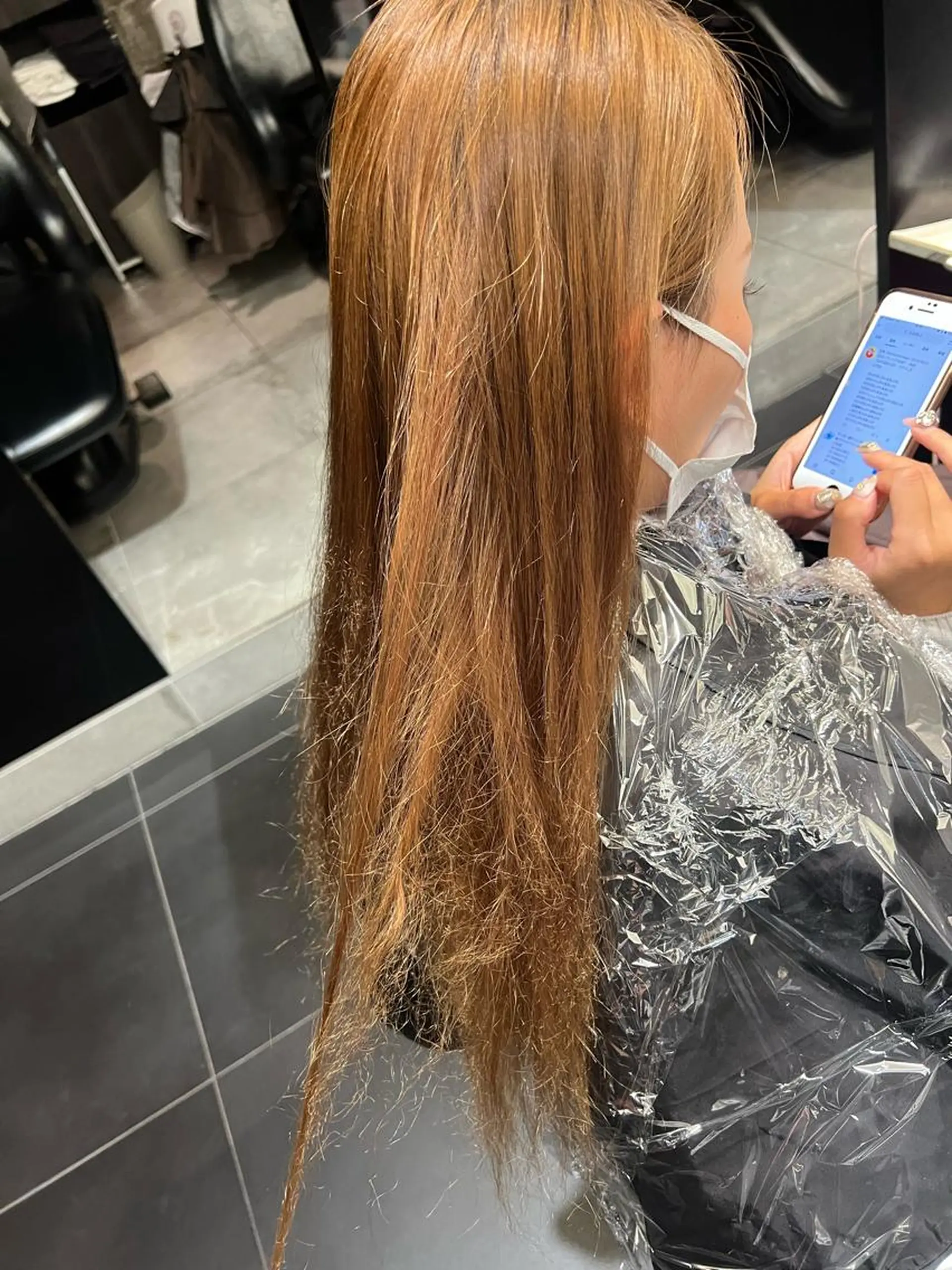 ロング カラー ブリーチ 縮毛矯正 カミノア所属・8月予約解放しました イルミナ公認荒井のヘアスタイル