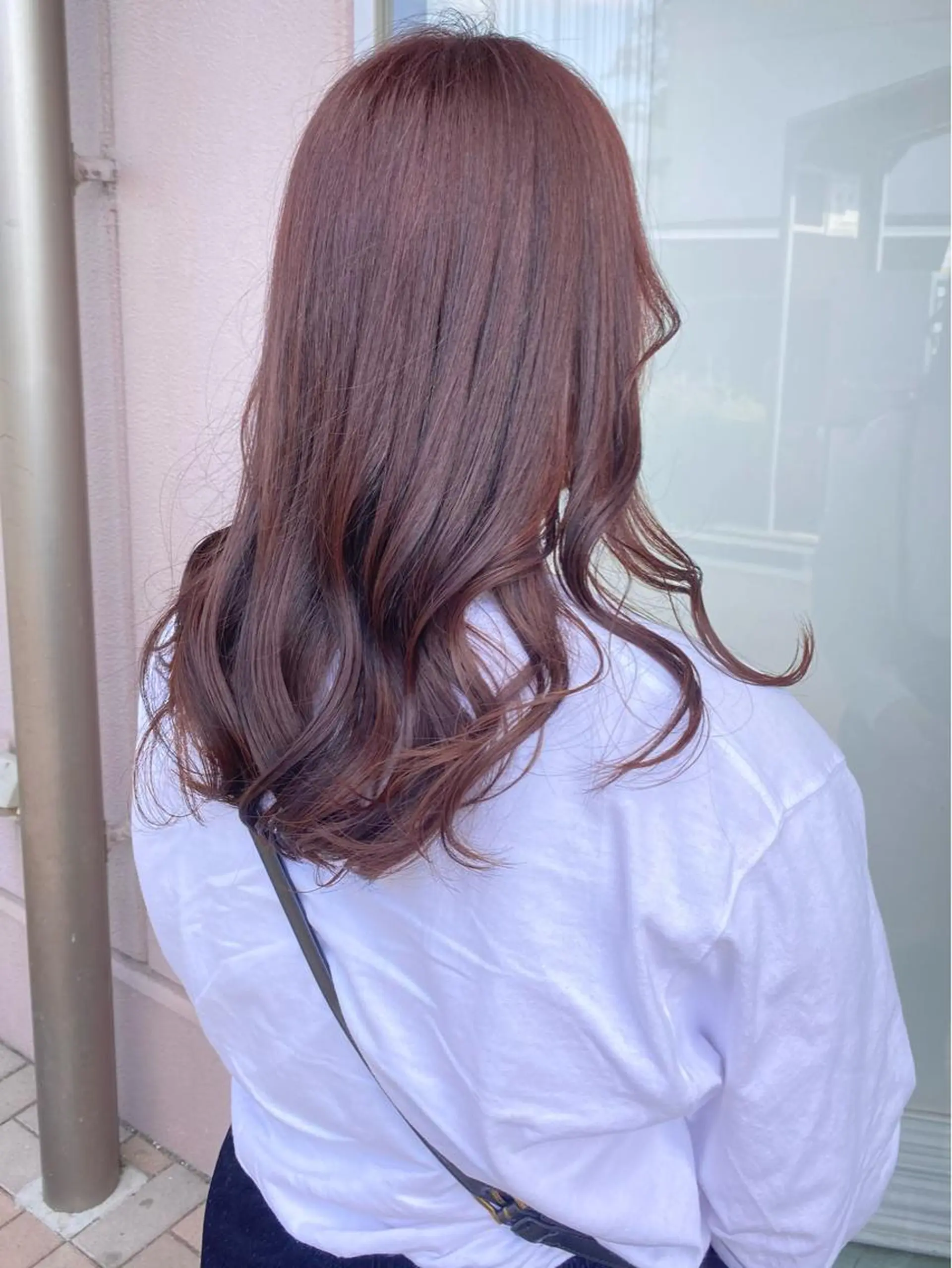ロング カラー ブラウンカラー レッドカラー カット ヘアカラー 阿部 響香のヘアスタイル