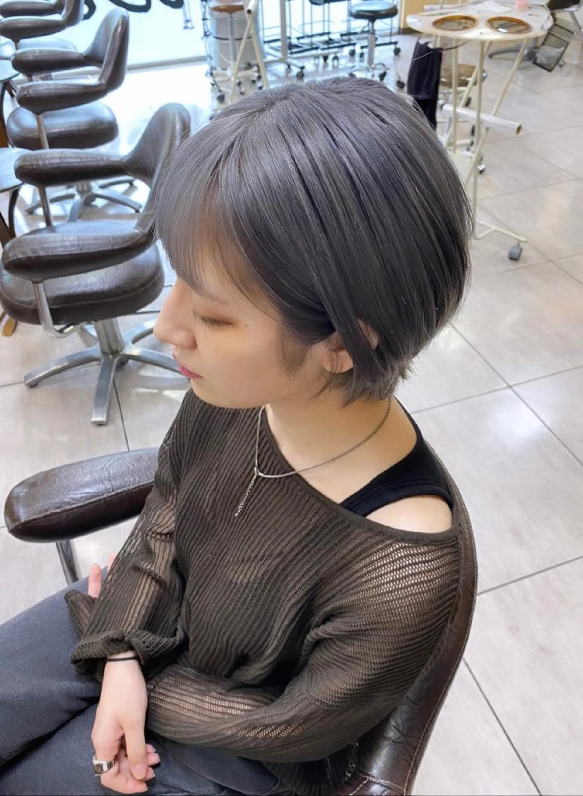 ショート カラー ヘアアレンジ カット トリートメント HAIRSALONLOOP所属・川上 麻梨阿のヘアスタイル