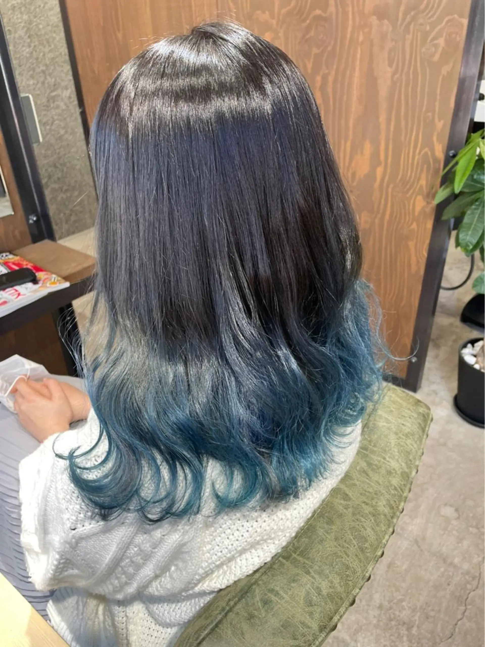 セミロング カラー ブルーカラー 🫟Blanco🫟 Color&Careのヘアスタイル