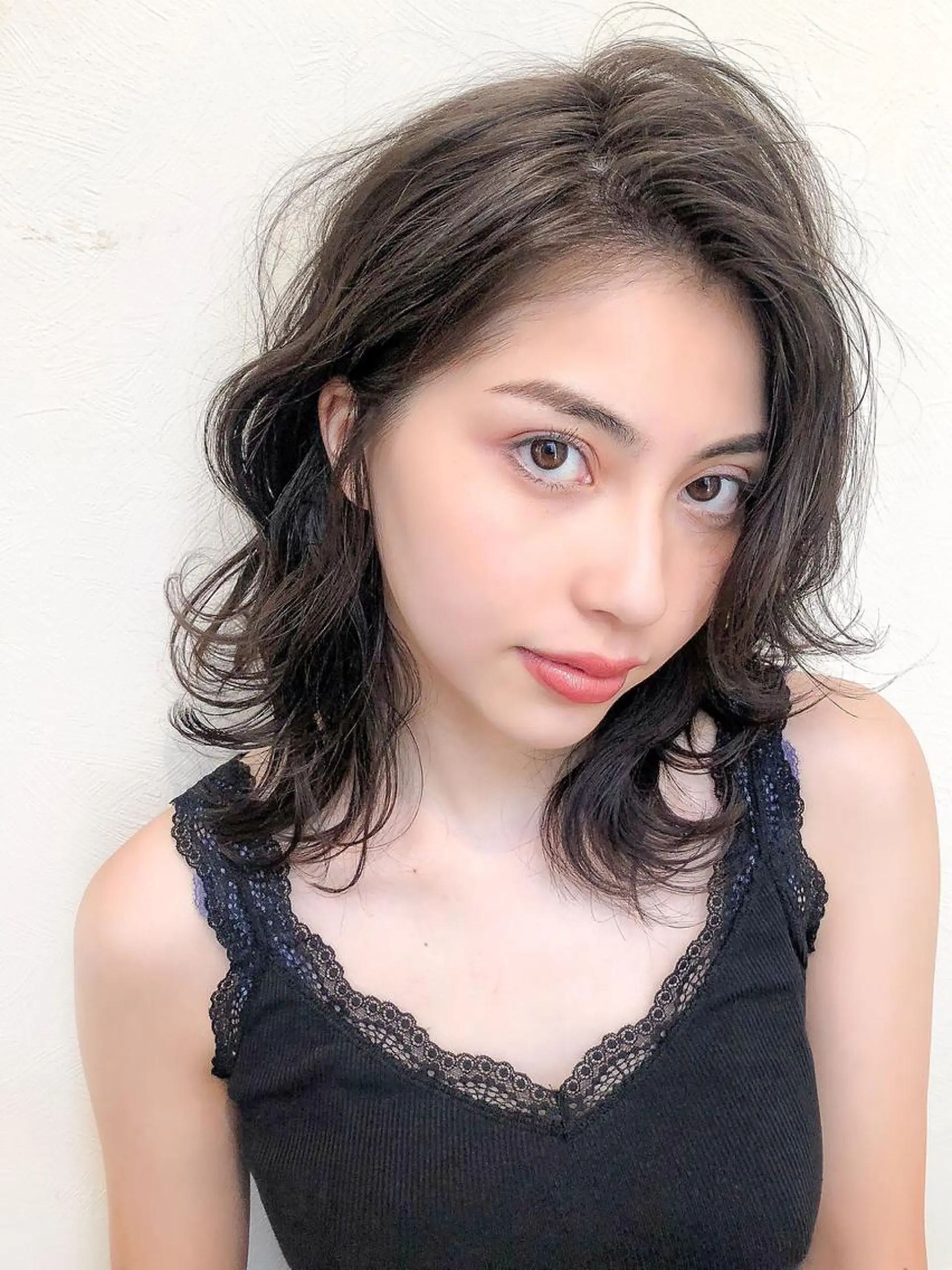 ミディアム アッシュ カット ヘアカラー トリートメント 代表山口ひな 髪質改善のプロのヘアスタイル