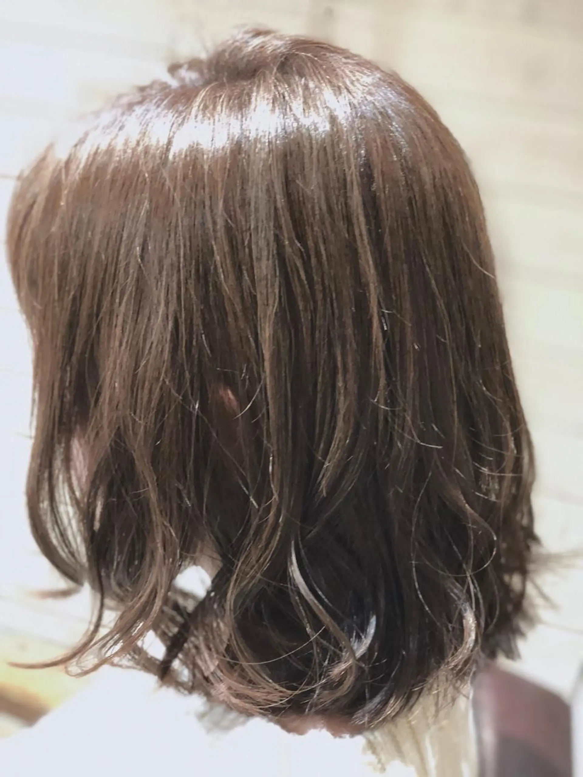ミディアム カラー パーマ ヘアアレンジ ミディアムパーマ バレイヤージュ ベージュカラー 黒髪 ブリーチ 【ツヤ髪美容師】 ツダケイスケのヘアスタイル