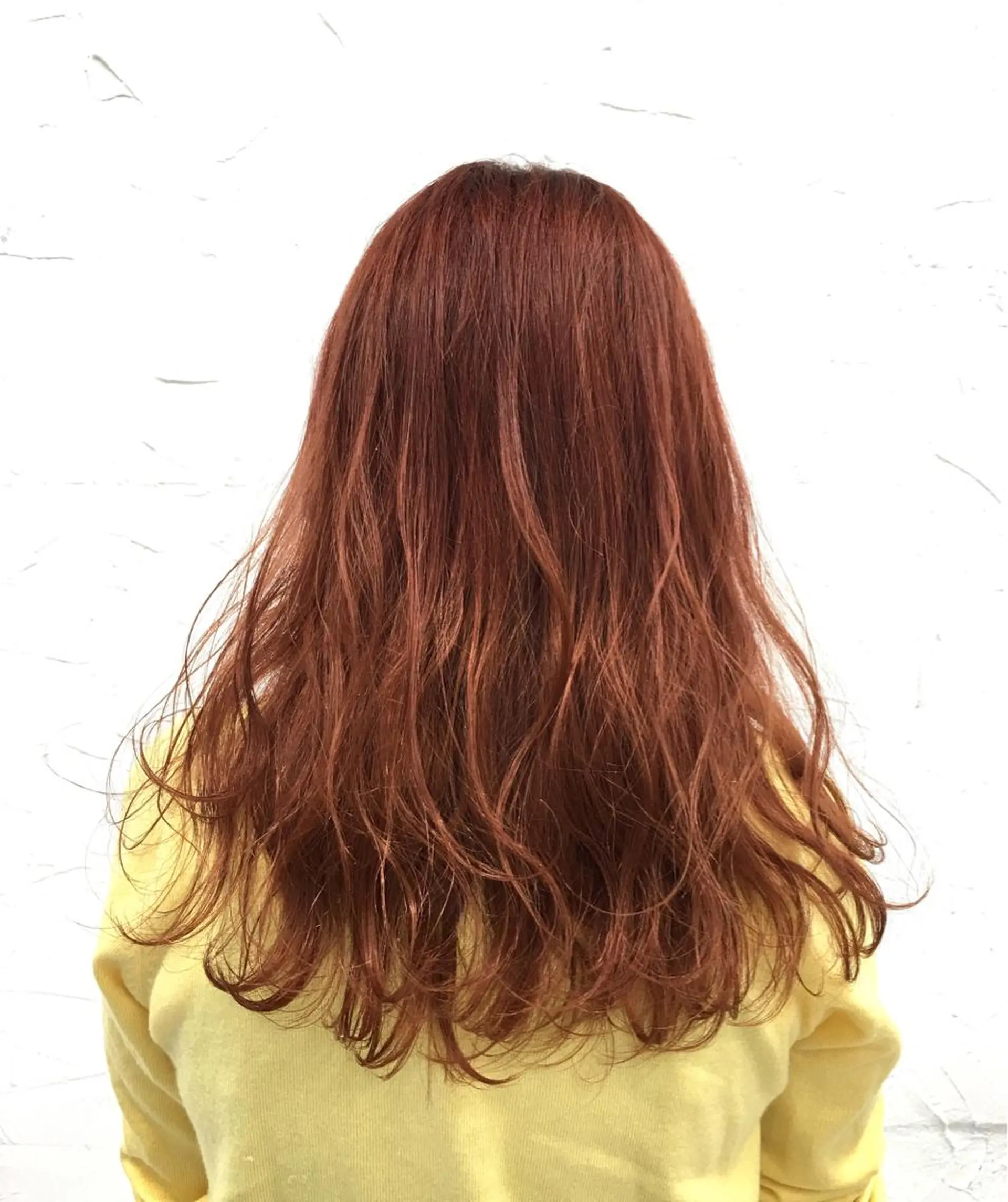 セミロング カラー オレンジ 大人垢抜け ダブルカラーのヘアスタイル