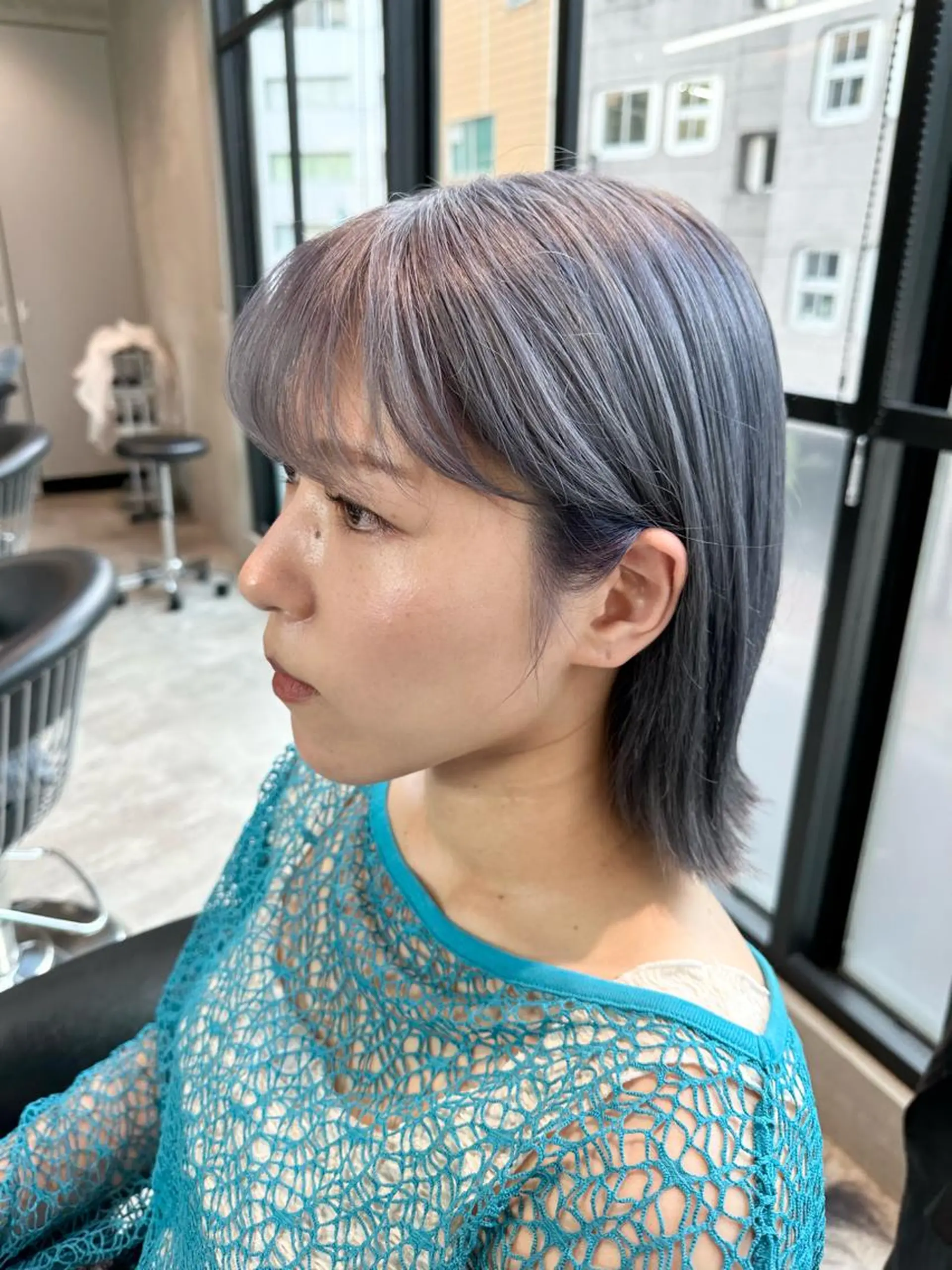 ミディアム ヘアカラー トリートメント ✨髪質改善✨ ✨ボブショート✨山木のヘアスタイル