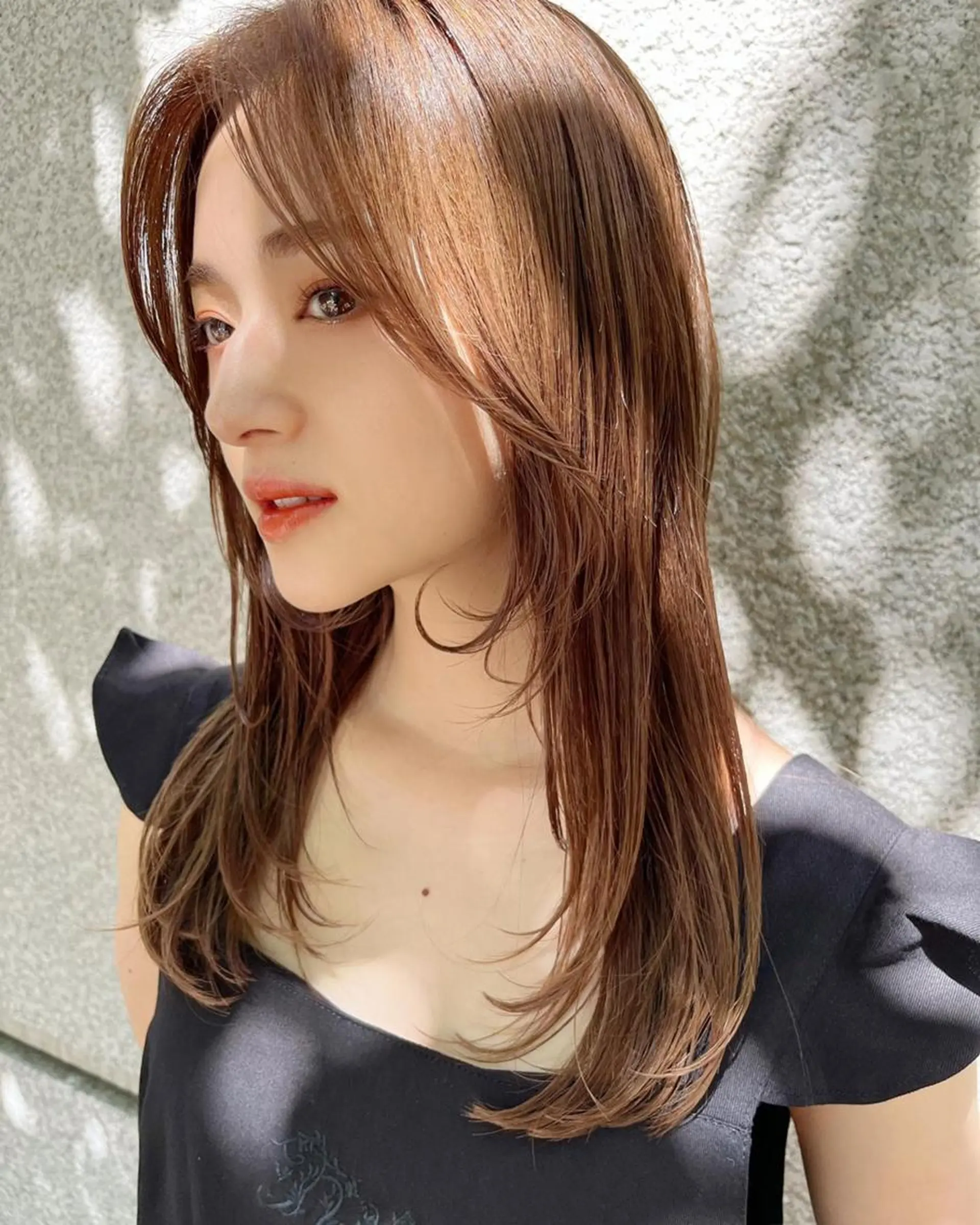 ミディアム カラー ヘアアレンジ 韓国風カラー くせ毛 髪質改善 韓国風ヘア トリートメント 韓国/髪質改善💘 櫻井かれんのヘアスタイル