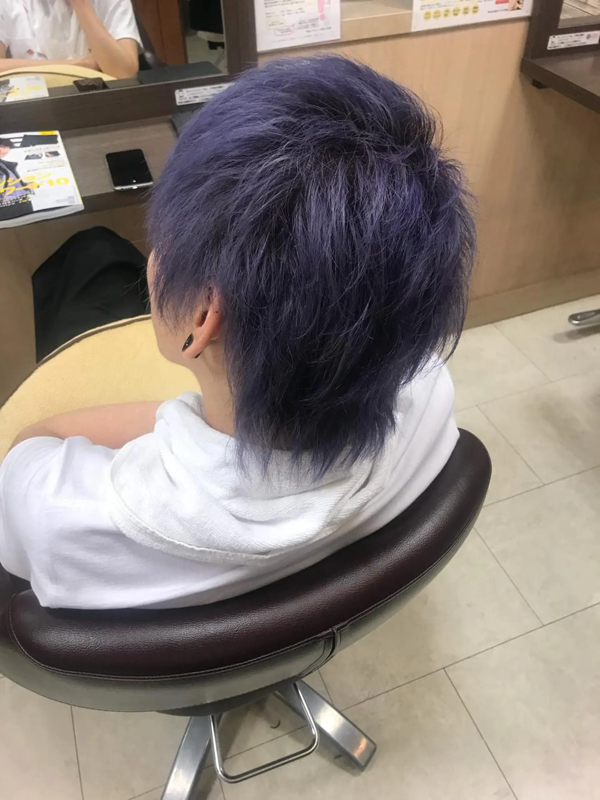 ショート カラー メンズ メンズブリーチ ブリーチ シルバー BLANCfIL-ブランフィル-所属・ササキ トモコのヘアスタイル