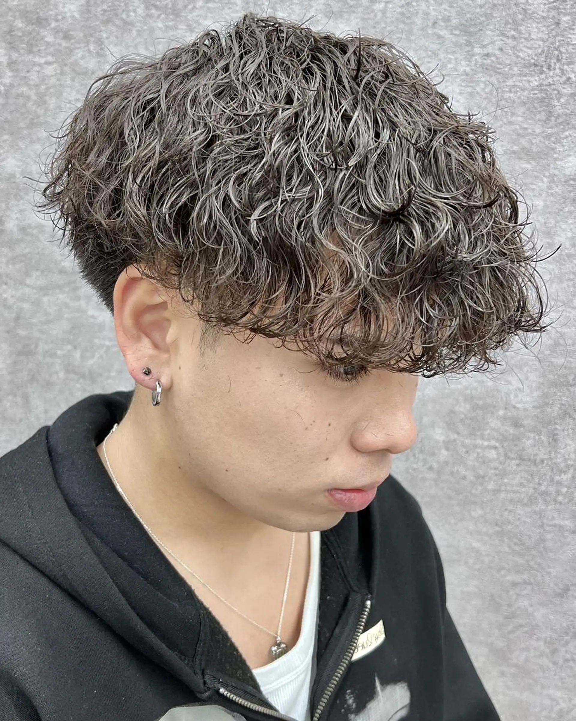パーマ メンズ カット パーマ トリートメント GLOP HOMME 店長　アオトのヘアスタイル