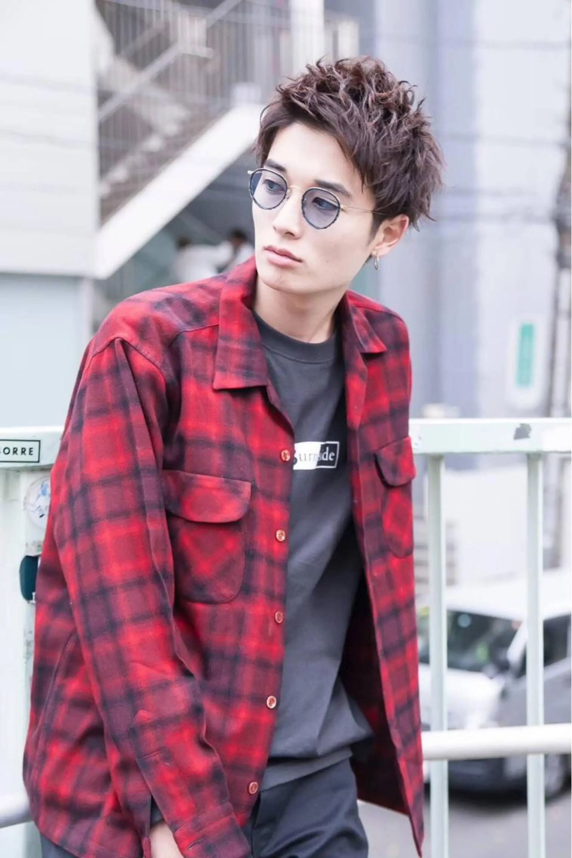 ショート カラー パーマ メンズ Steelo  渋谷所属・✴︎赤み除去カラー daichi✴︎のヘアスタイル