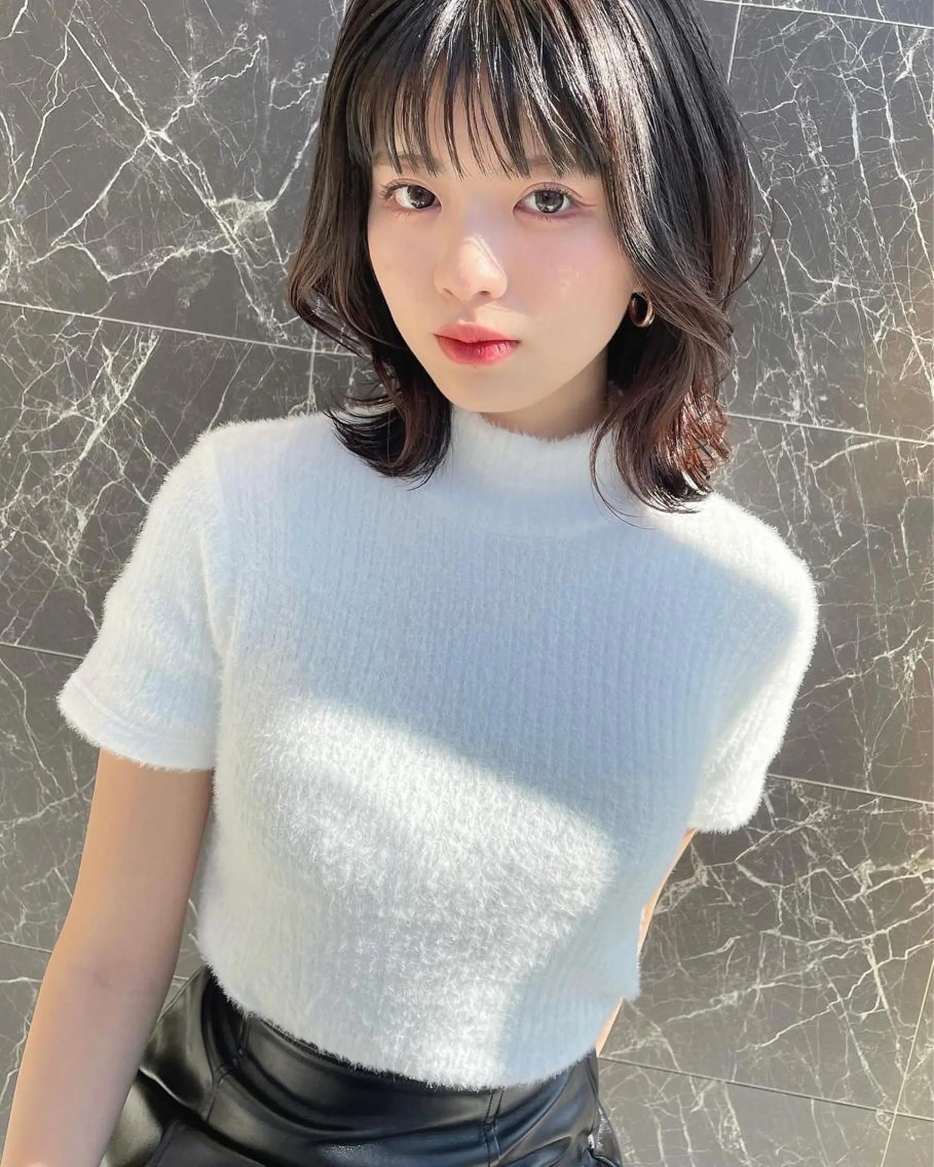 ミディアム ヘアカラー チダアキフミ Ash大森のヘアスタイル