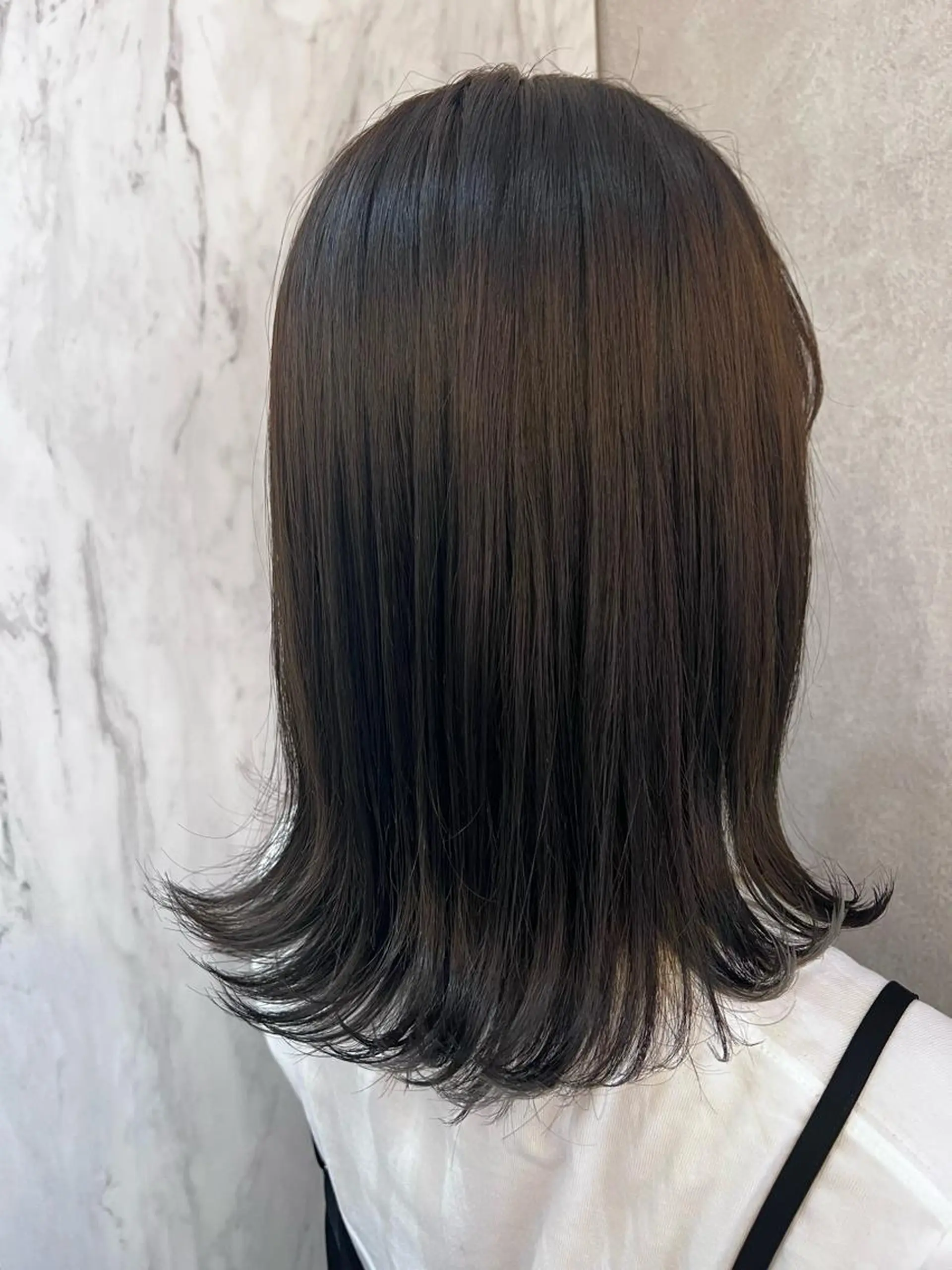 ミディアム 韓国風ヘア ヘアカラー トリートメント 🎀しゅな/韓国 レイヤー/透明感♡のヘアスタイル