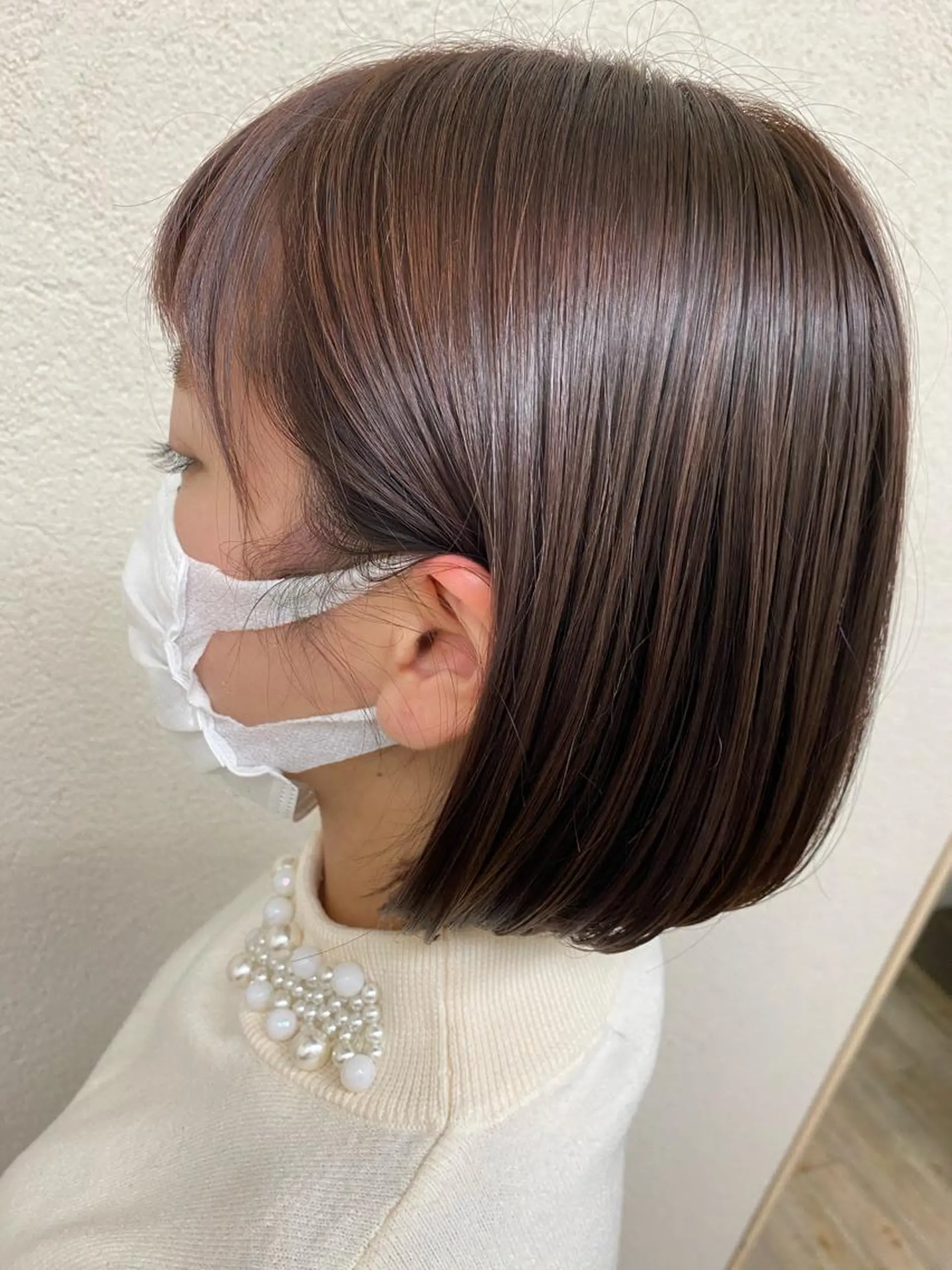 ショート カラー ラベンダーカラー 小畑 杏実のヘアスタイル