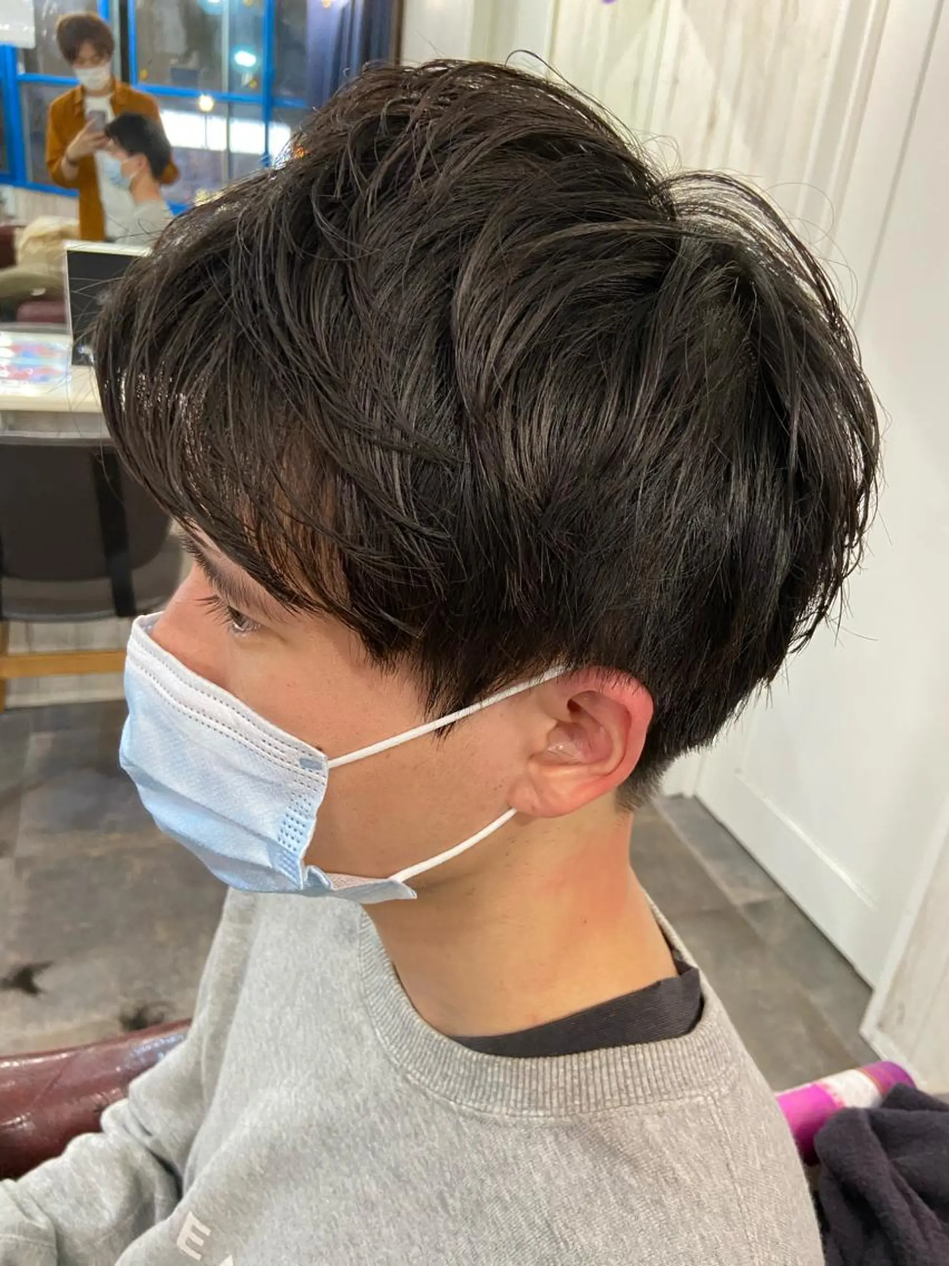 ショート メンズ カットパーマ✂️ 小坂田玲亜のヘアスタイル