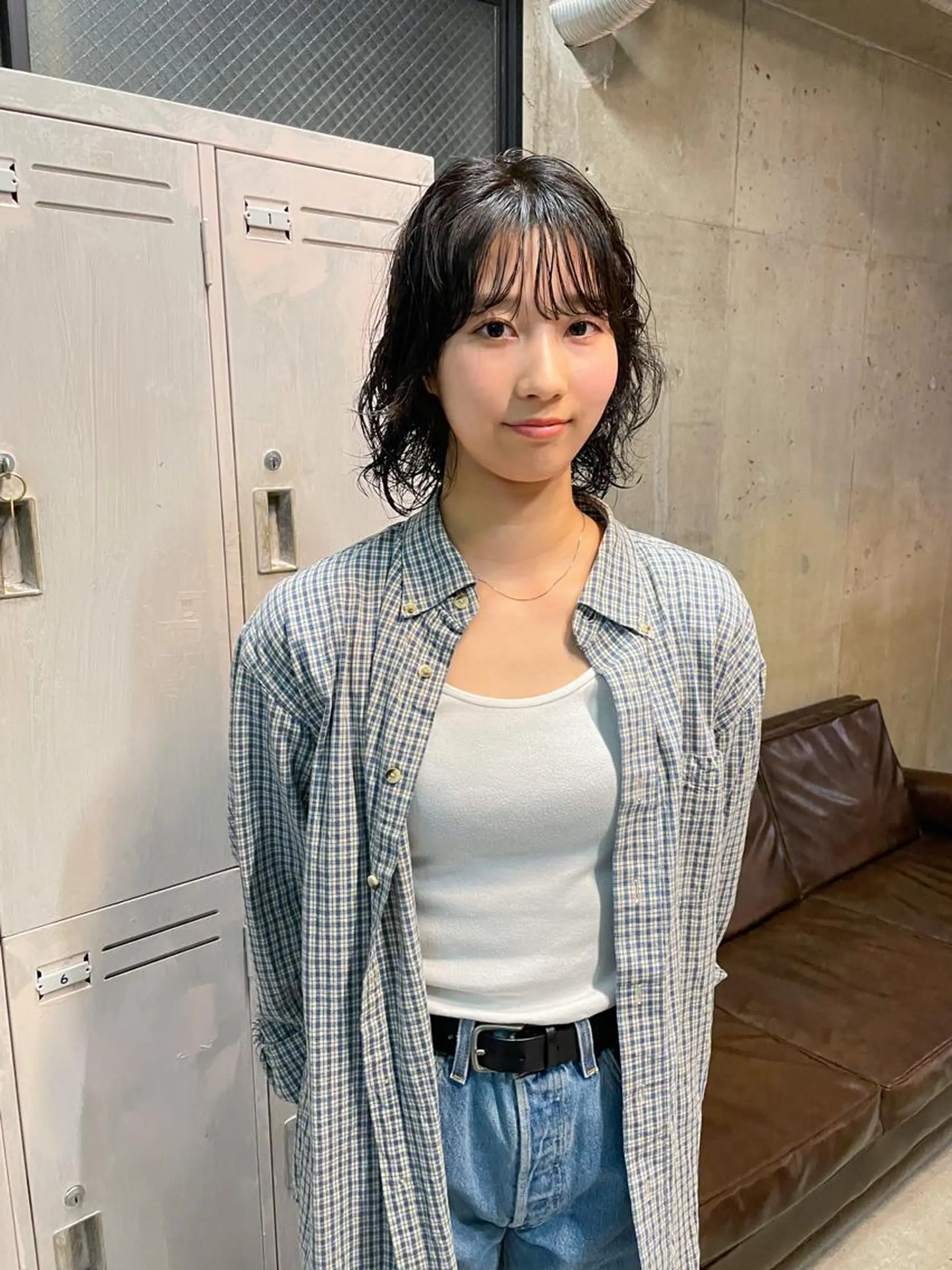 ミディアム パーマ パーマ/レイヤー 岩山丈一郎のヘアスタイル