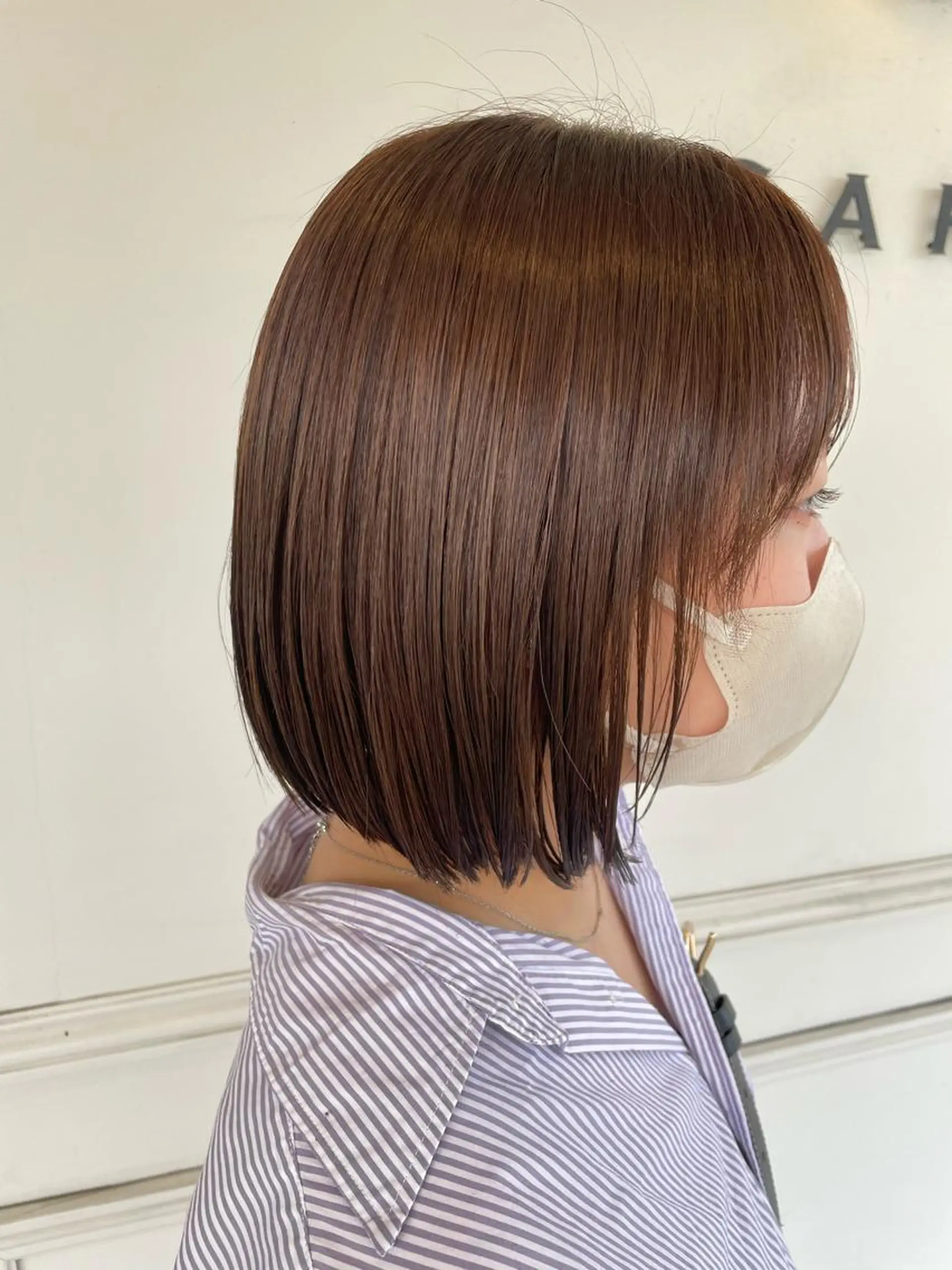 ミディアム カラー ヘアカラー 長岡 香澄のヘアスタイル