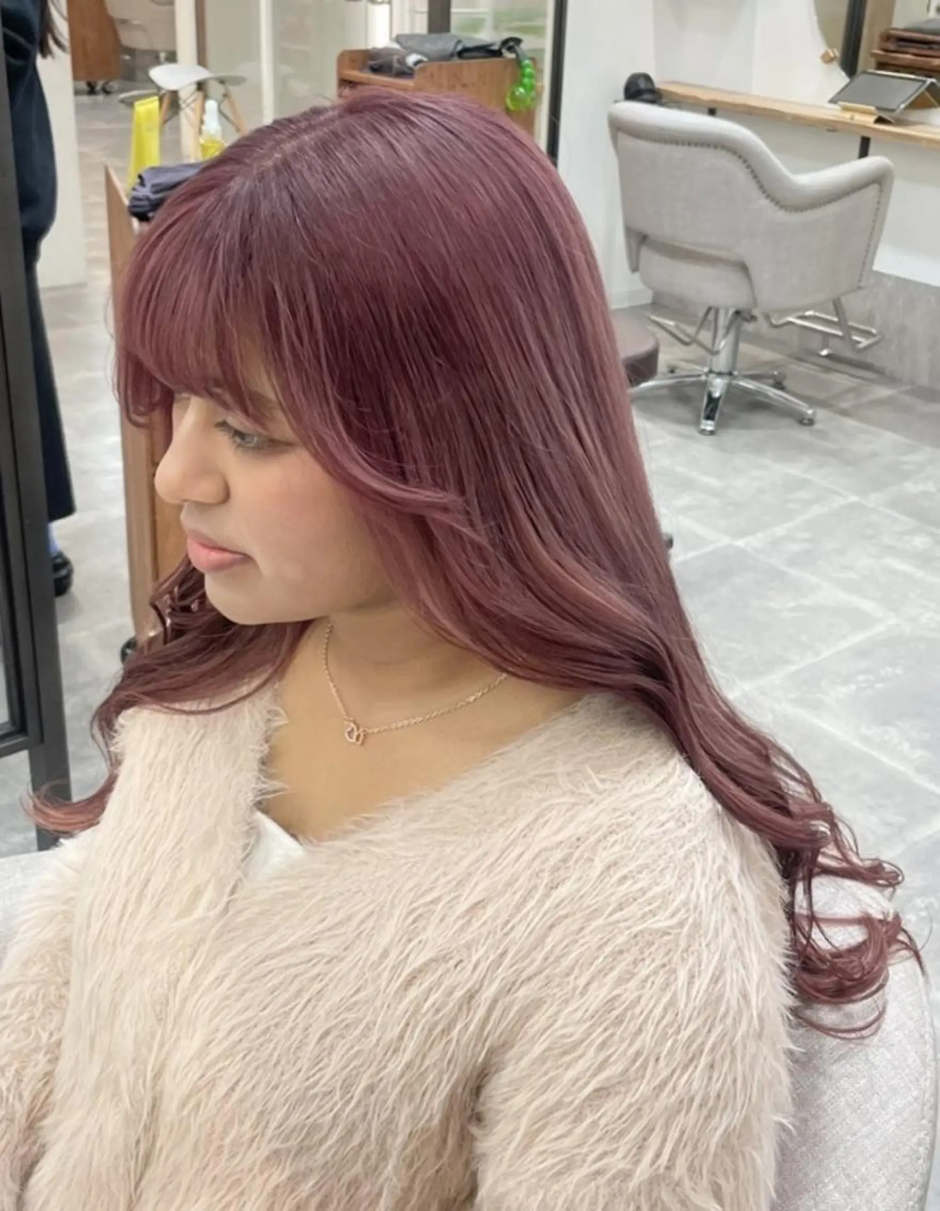 ロング カラー ブリーチ ピンクカラー Saki サキのヘアスタイル