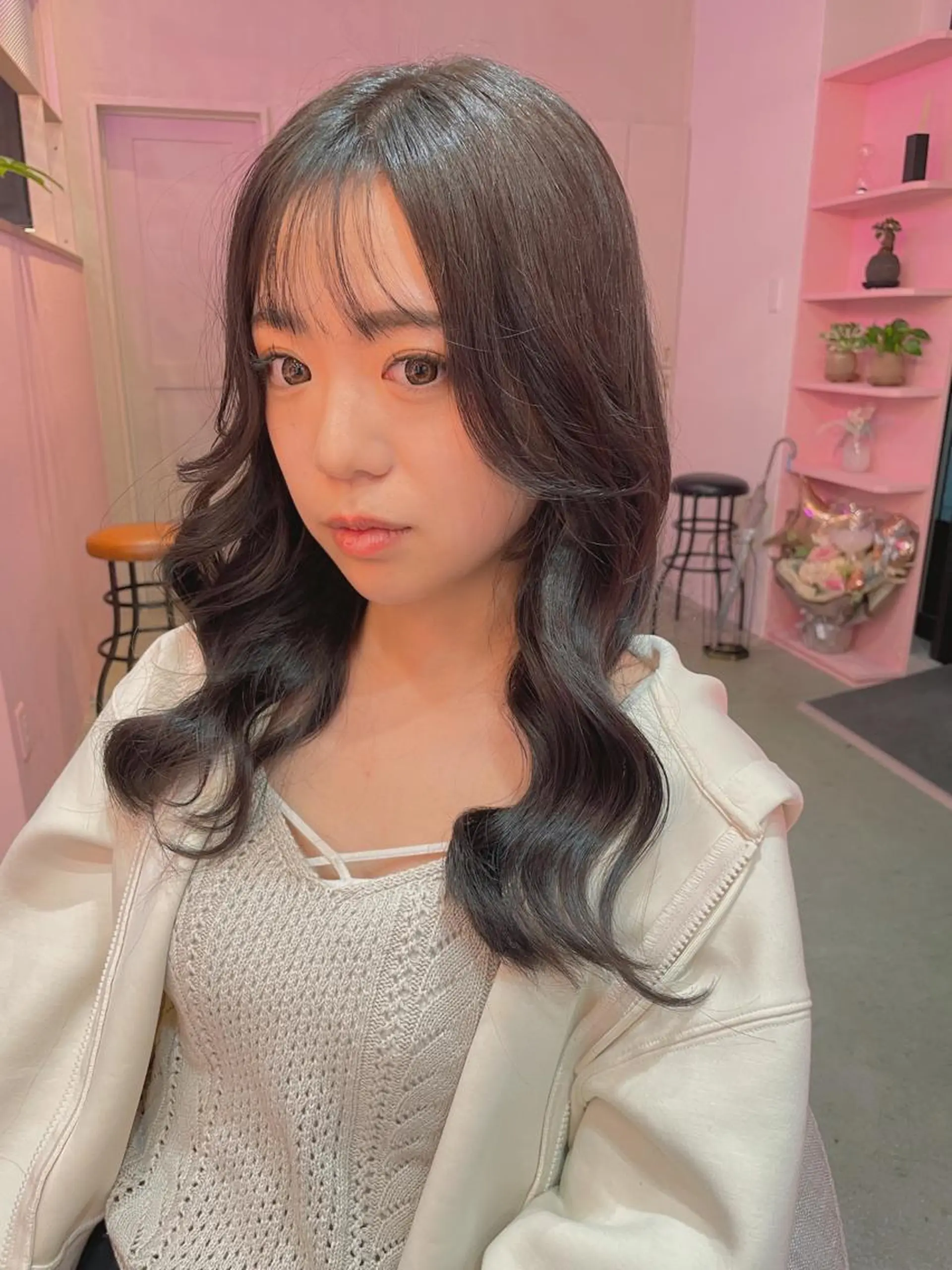 ロング カラー wixy    mimi所属・透明感カラーの人 ベージュの王様のヘアスタイル